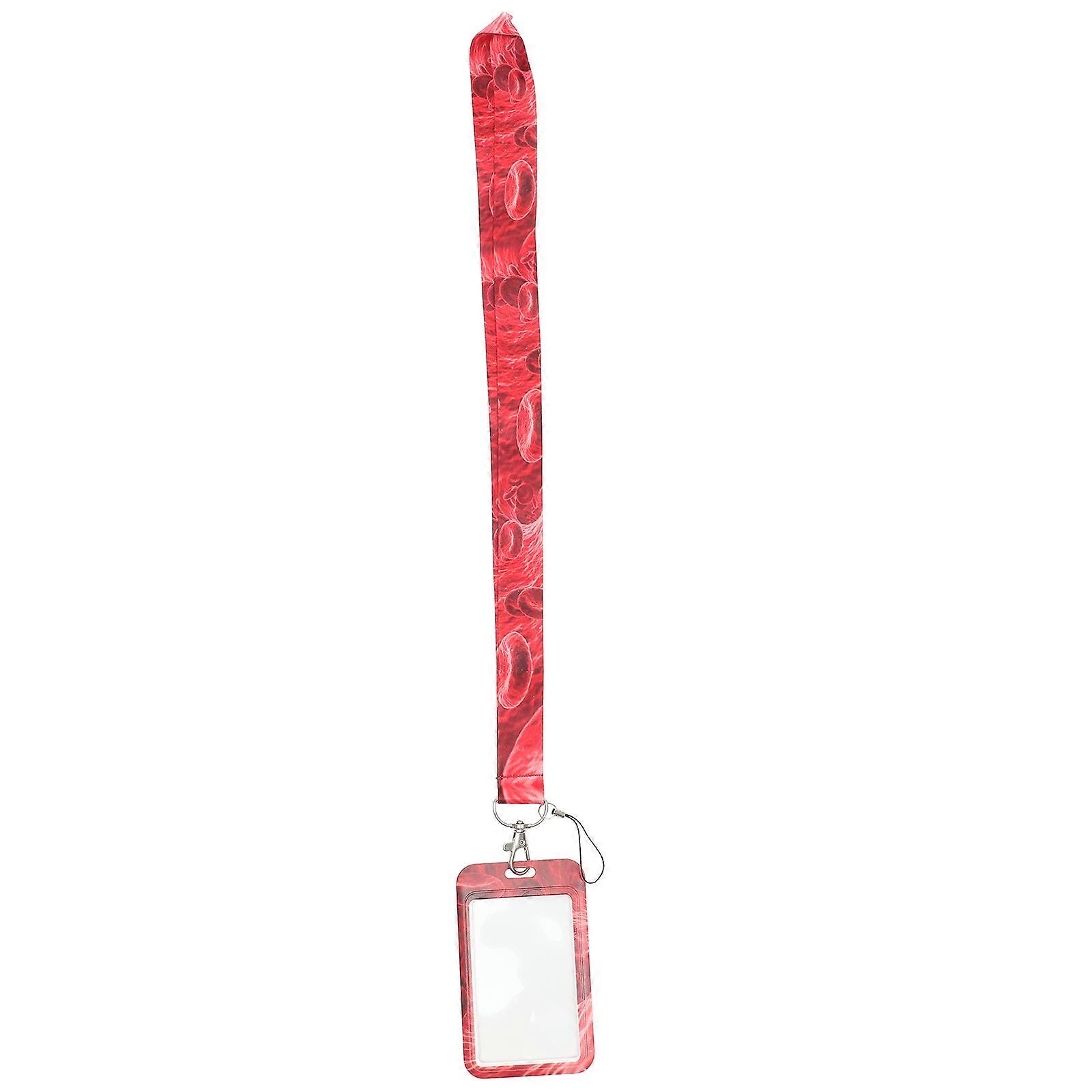 Id Card Lanyard Badge Cover Rectangular Card Storage Anti-Loss Hanging Function 1Pack