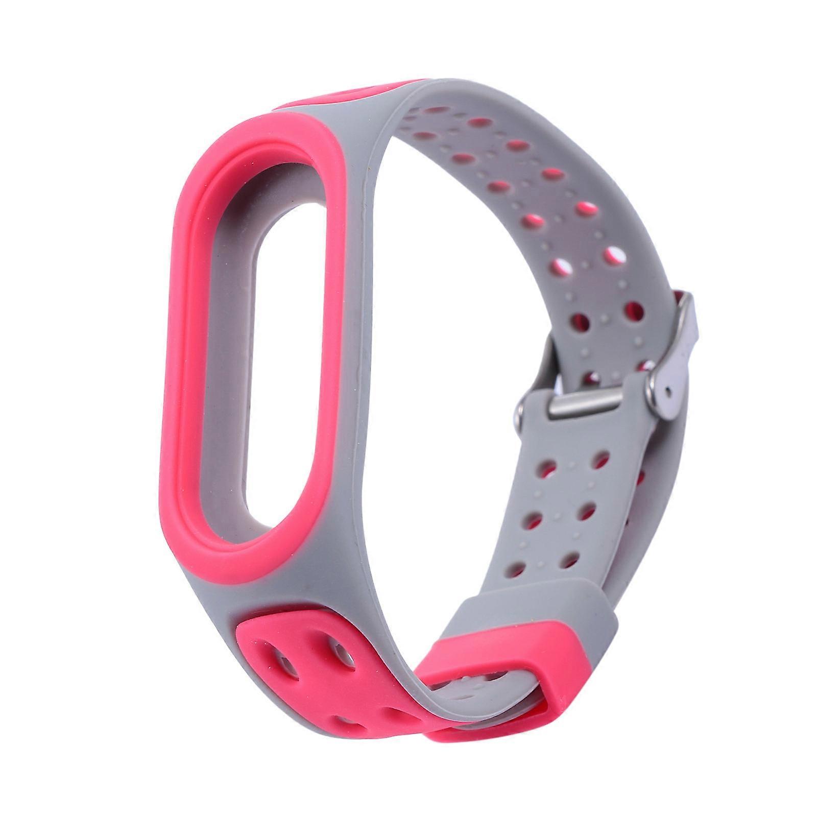 Stylish Wear Resistant Two Color Silicone Watch Band for Sports and Daily Wear