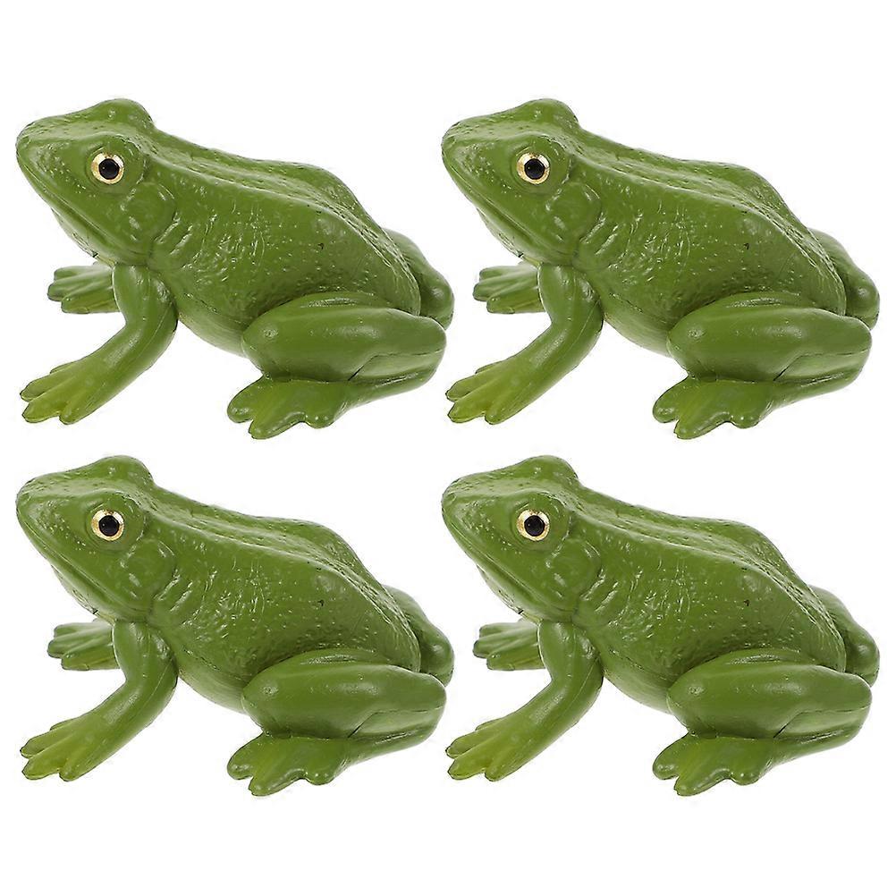 Frog Models Tiny Plastic Frogs Realistic Frog Home Decor Outdoor Decor 5X3.5CM 4Pcs