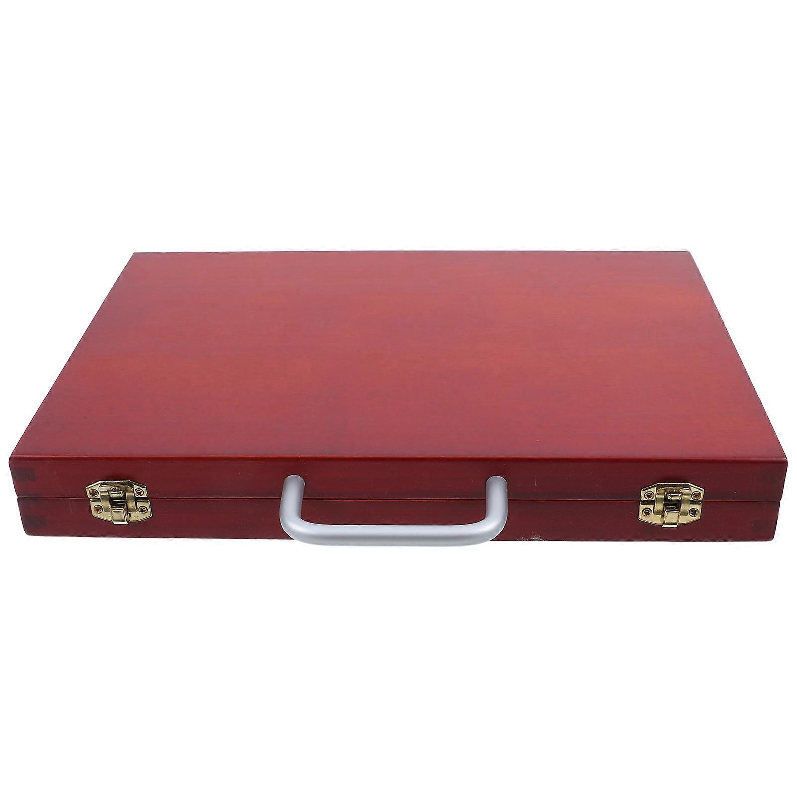 Portable Wooden Art Supply Organizer Multi Functional Tool Box for Paints and Brushes Spacious European Design Natural Storage Case for Artists and