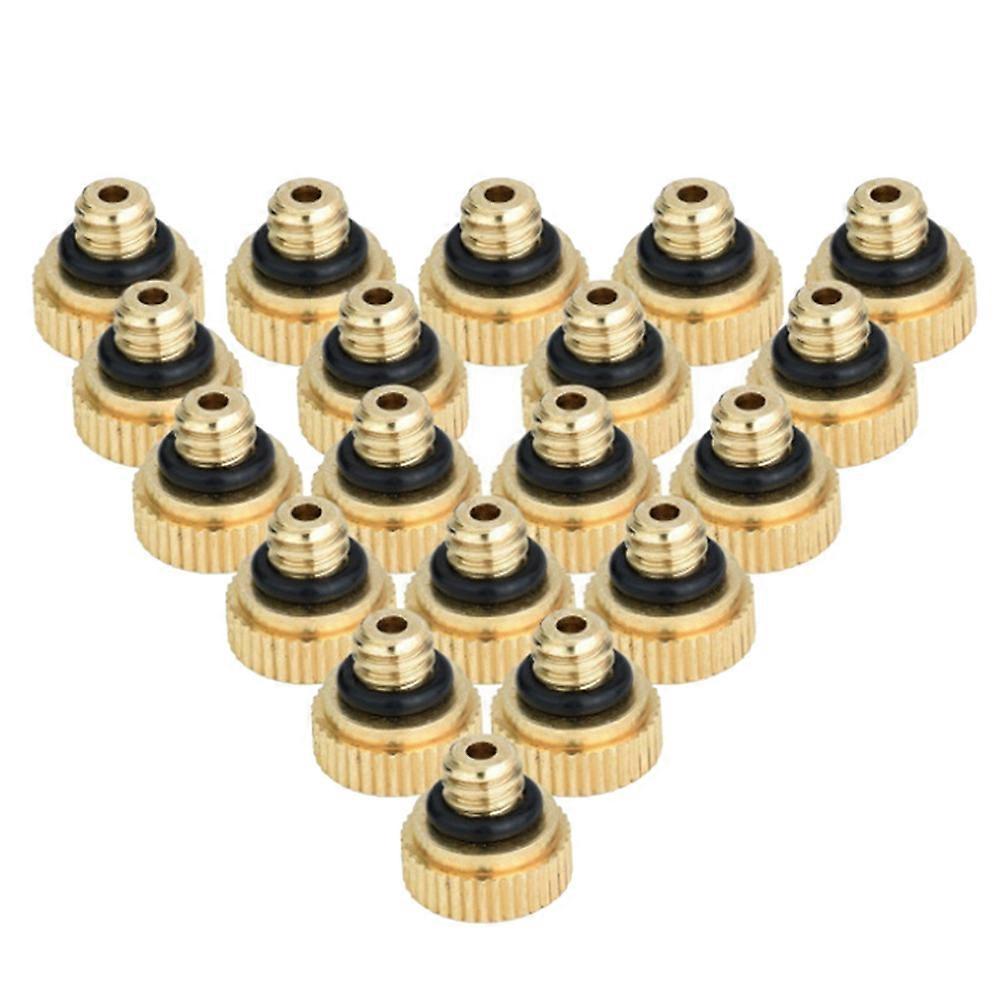 Outdoor Misters for Cooling Misting Nozzles for Landscaping Equipment Golden 0.3mm Orifice 32Pcs