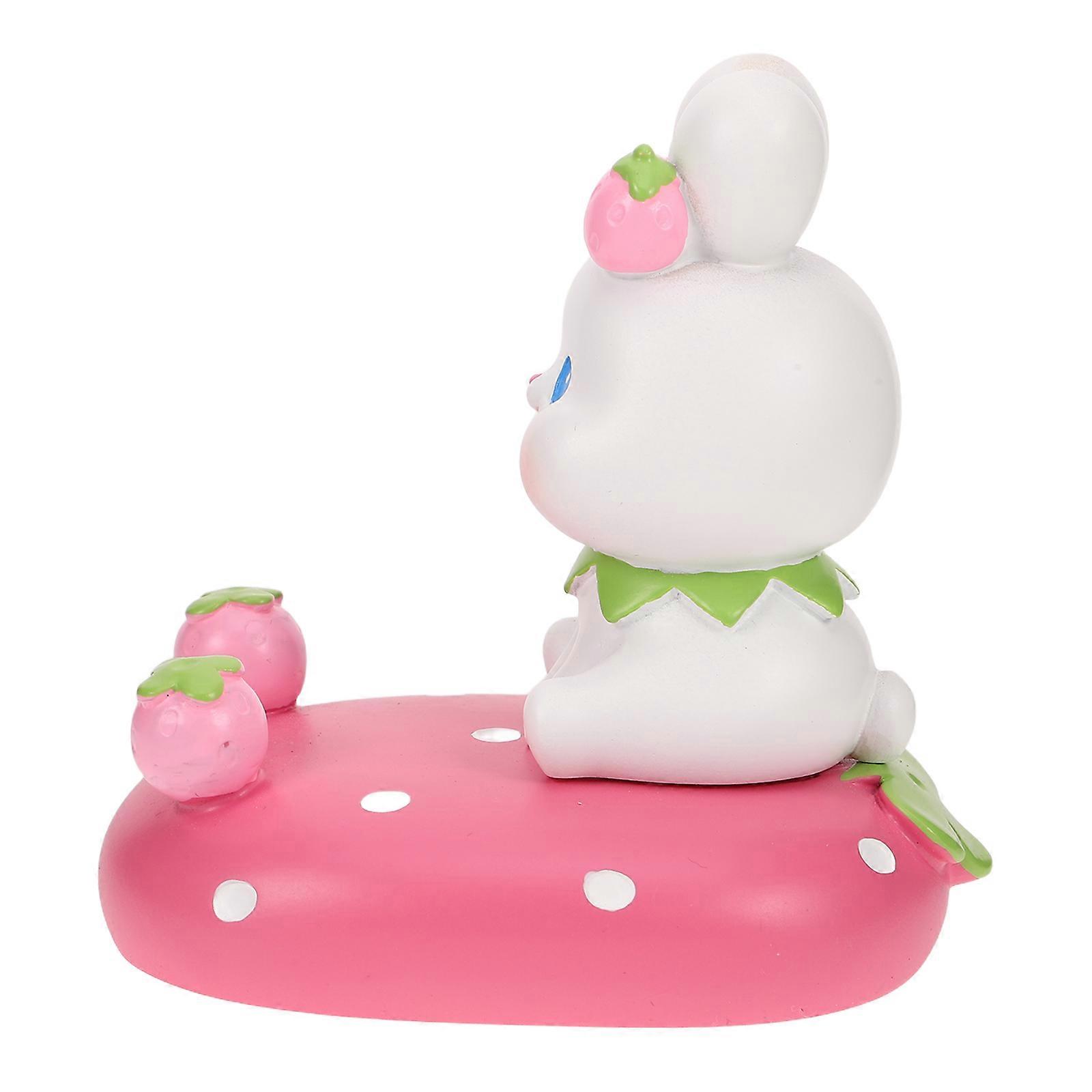Cute Bunny Phone Stand – Sturdy Resin Rabbit Mobile Holder for Desk, Compact Portable Cartoon Cell Phone Bracket and Multi Functional Tablet Stand