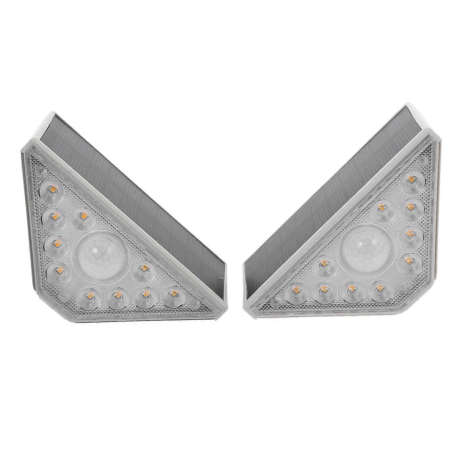 Led Patio Lights Solar Stair Lights For Outside Garden Pathways Patios Easy Installation 10.00X5.00X4.70CM 2Pcs