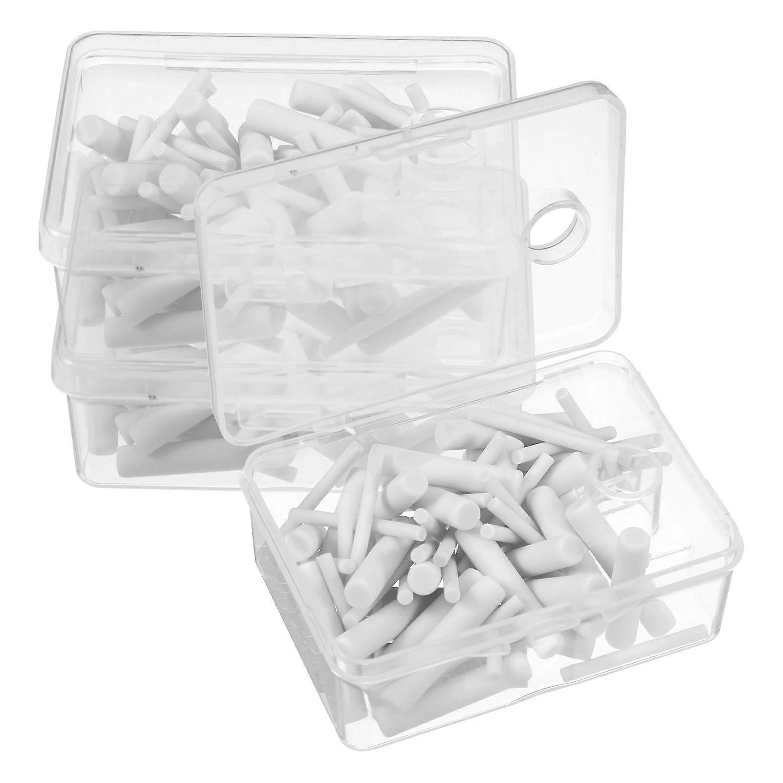 Mechanical Pencil Eraser Refills White Cylindrical TPR Efficient Erasing 90Pcs