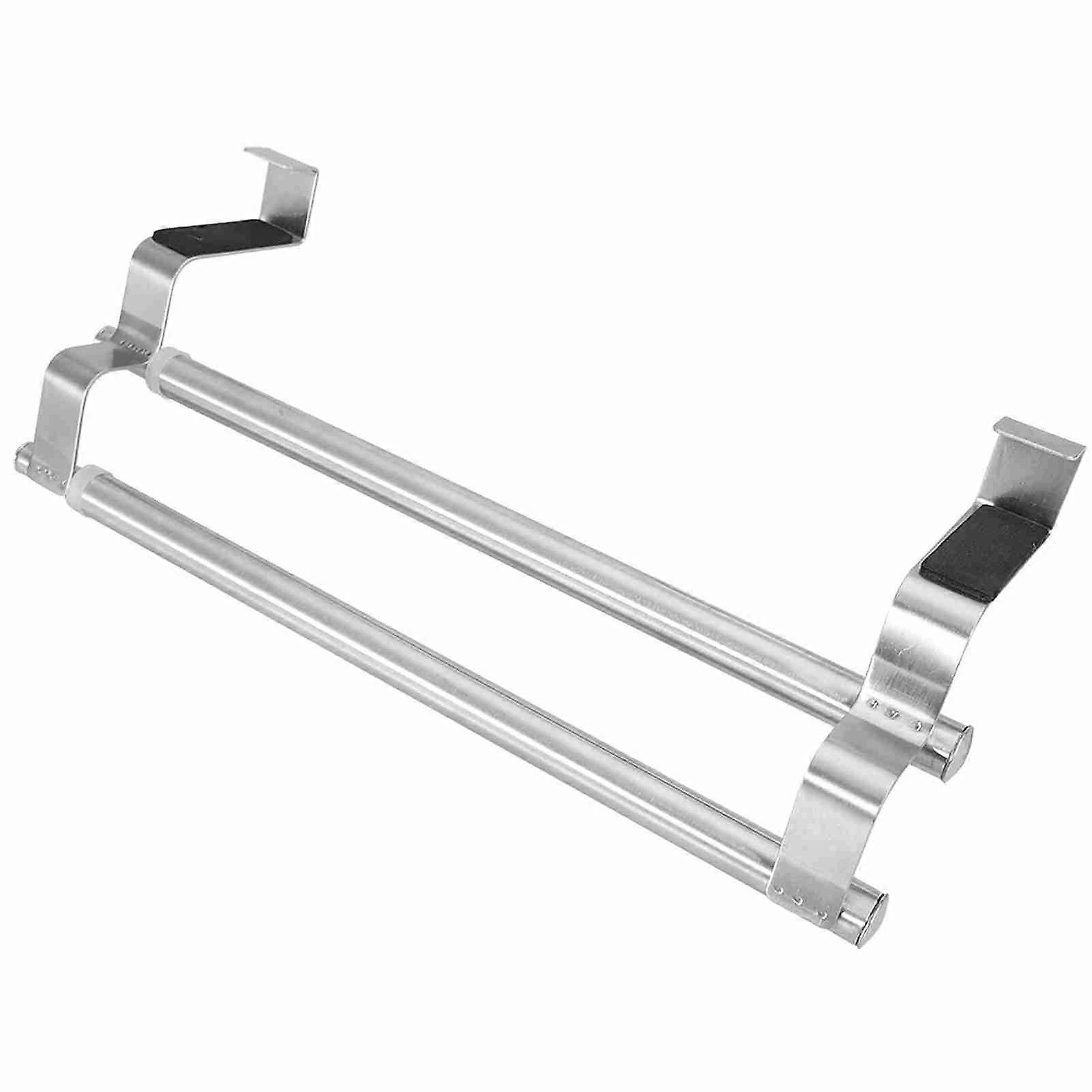 Porte-serviettes de bain rétractable en acier inoxydable, barre double/simple, étagère à serviettes de chambre (40-double)