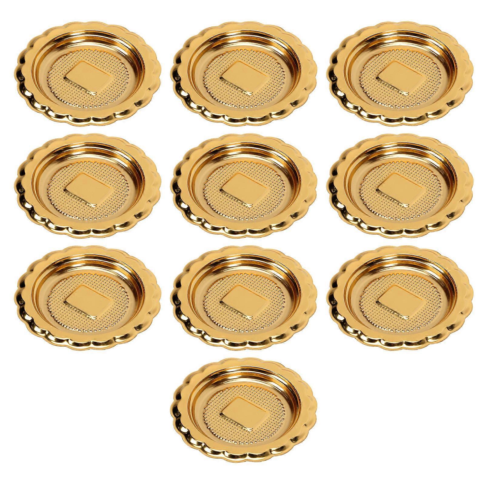 Small Trays Golden for Dessert Shops 20Pcs