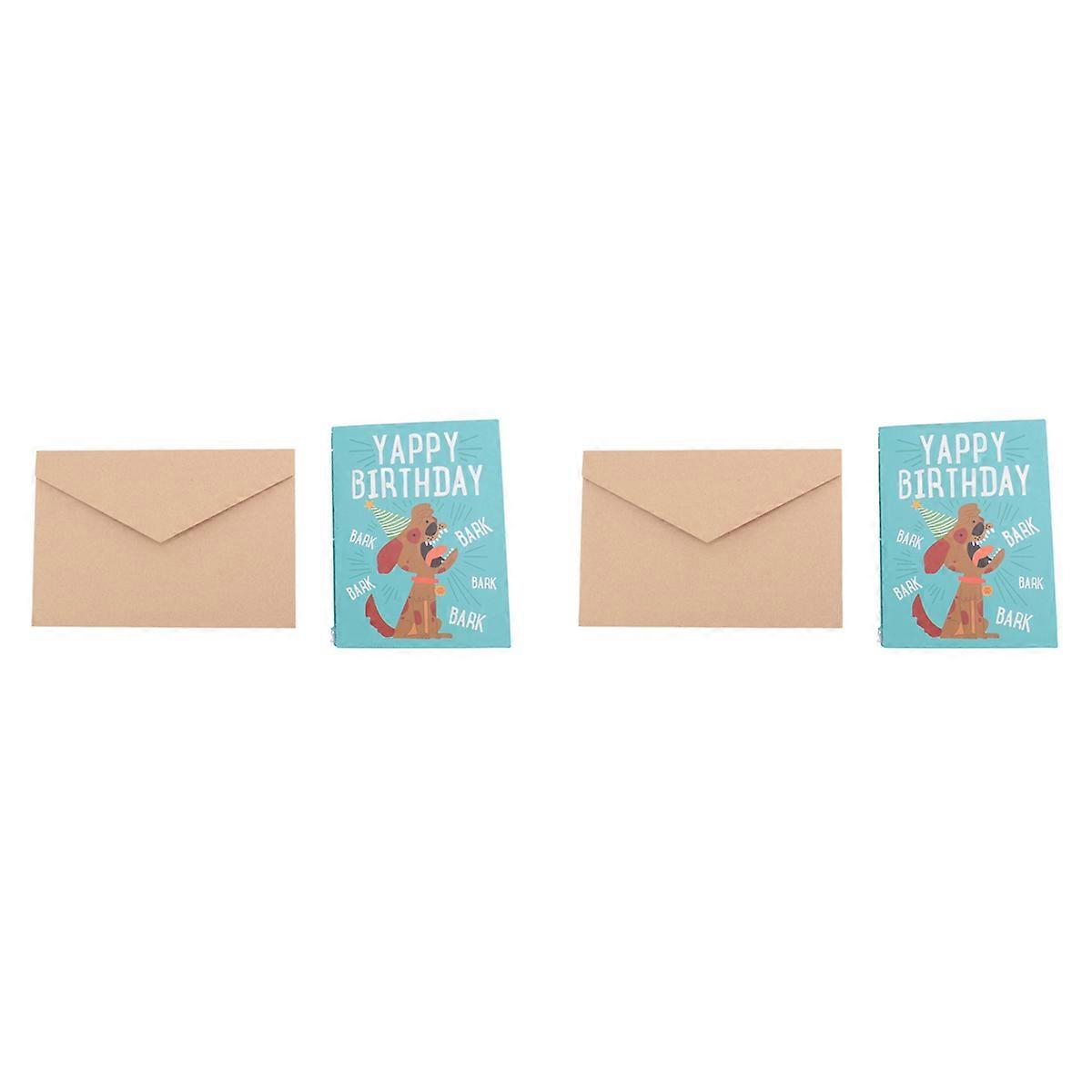 2X Music Endless Sound Card Funny Dog Square Prank Greeting Card Paper Dog Music Greeting Card