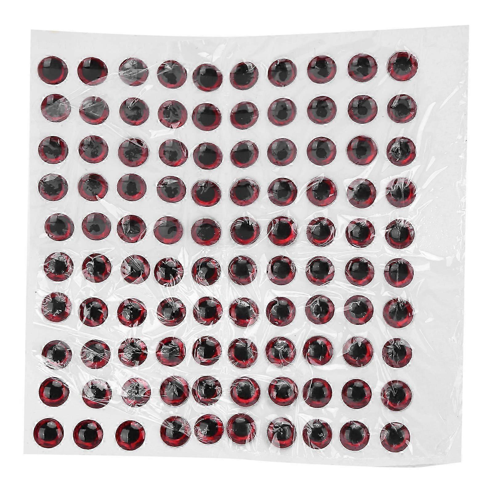 100 Adet Yapay Balıkçılık Göz Oval 3D Sahte Balıkçılık Cazibesi Göz Çıkartmaları DIY Yemler Balıkçılık Aksesuarları için6MM
