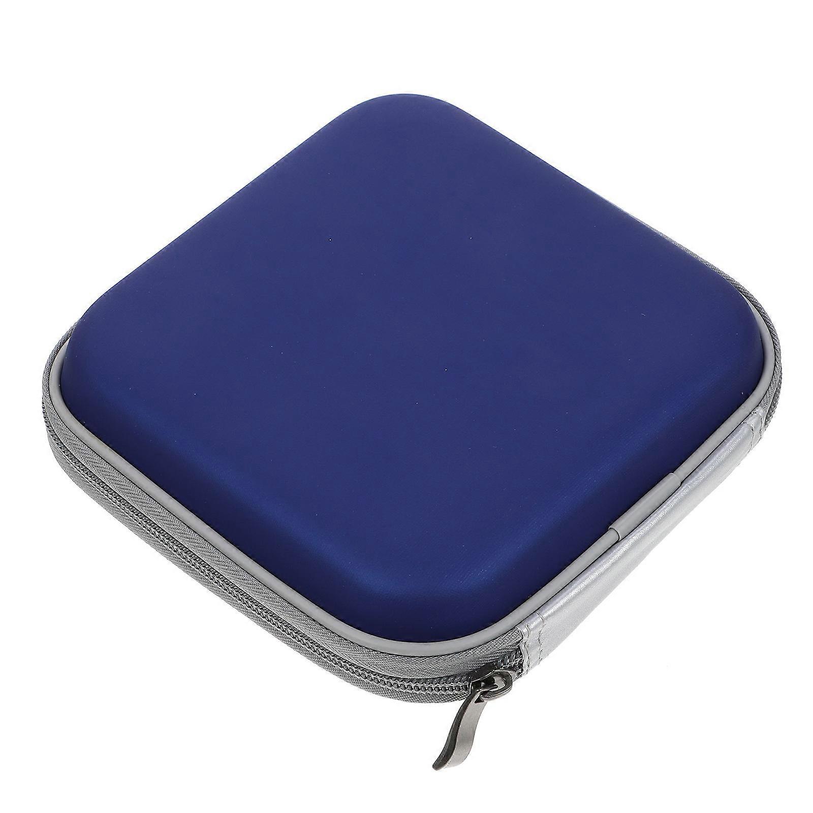 Compact CD Storage Case with Handle – Lightweight Disc Holder for DVDs, Slot Design, Non Woven Protection, Random Color Blue