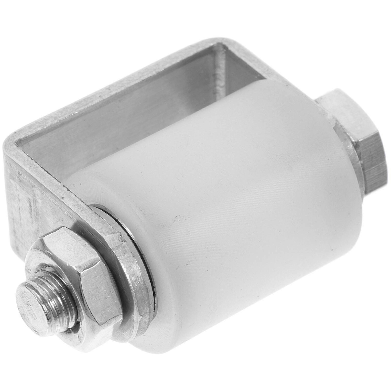 Stainless Steel Sliding Gate Guide Roller with Nylon Bearing – Smooth Operation Hardware for Flatbed Doors – Durable Wheel Bracket Design