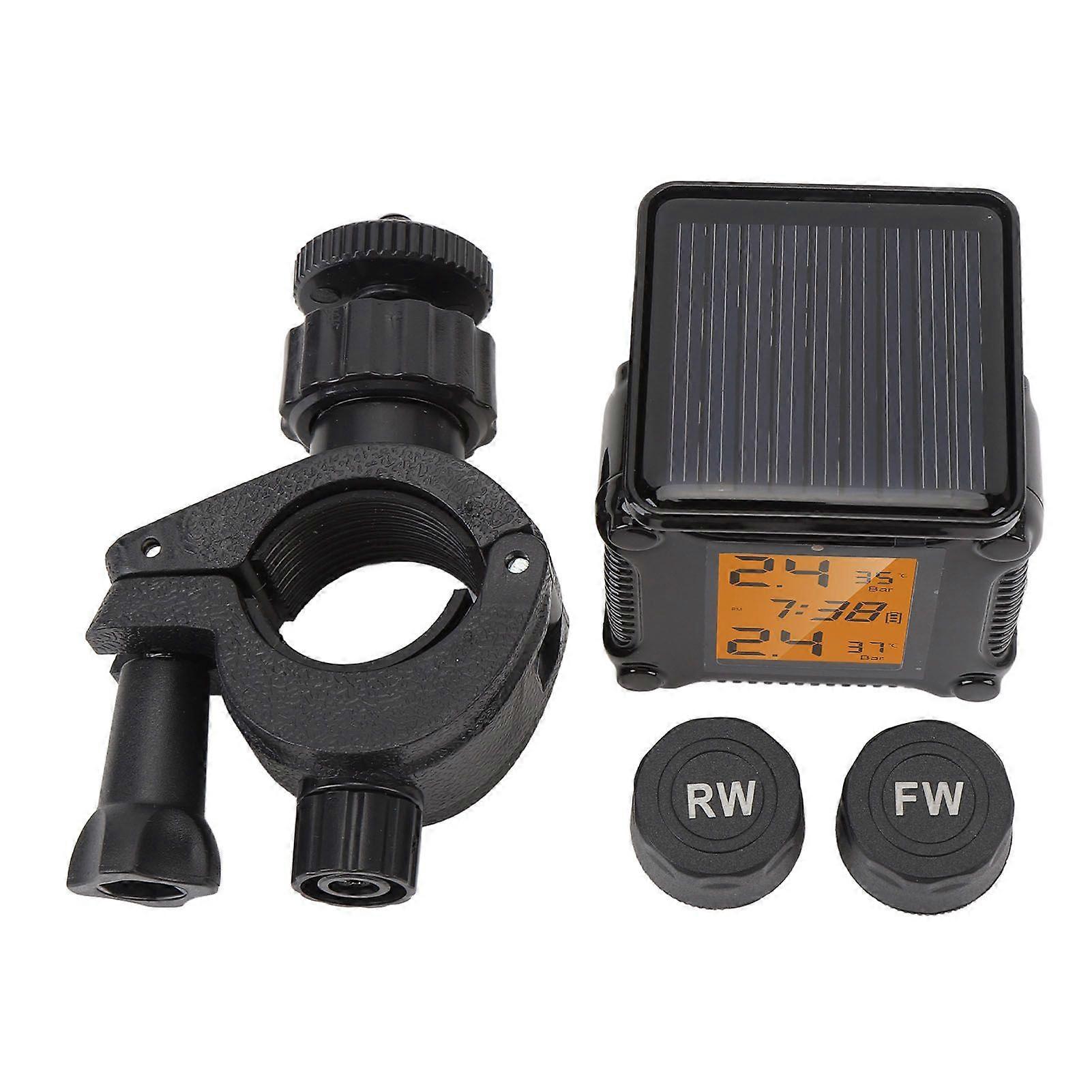 Motorcycle TPMS with 2 External Sensor LCD Display Tire Pressure Monitoring System for 2 Wheeled Motor Vehicles MK30124