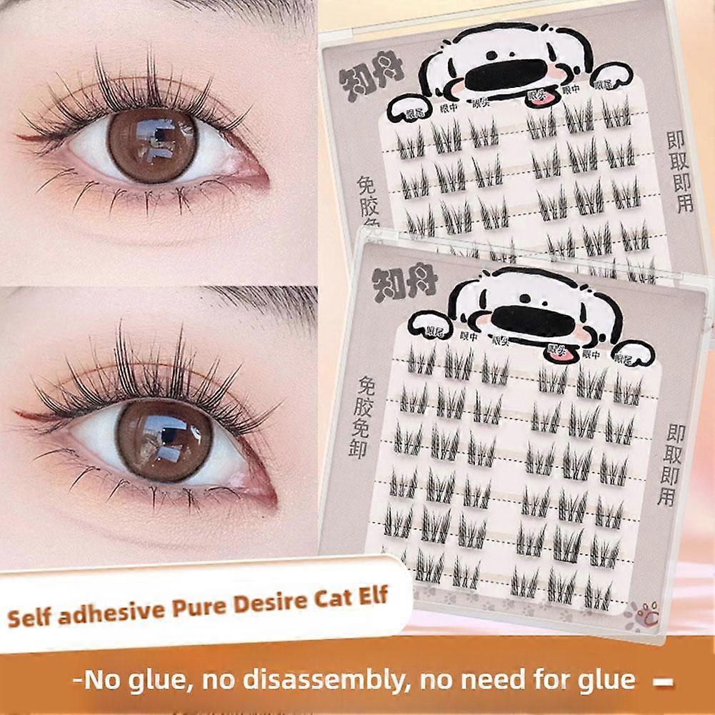 36 Clusters Of Glue False Eyelashes Large Capacity Single Cluster Lazy Fluffy