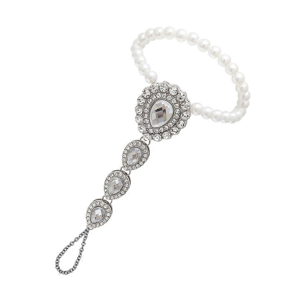 Delicate Geometric Anklet with and Adjustable Alloy Chain Silver 7 inches