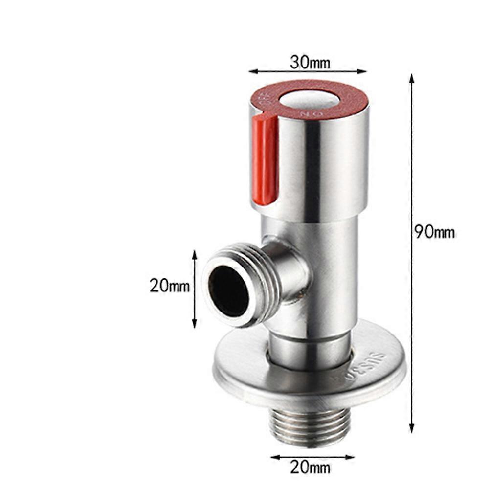 Stainless Steel Double Angle Stop Valve for Hot/Cold Water Easy Install for Bathroom Sink, Toilet Applications Durable for Water Control