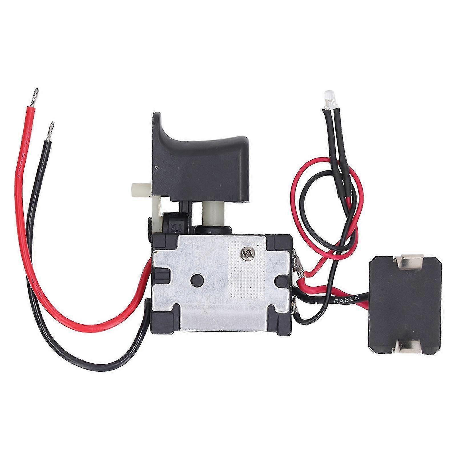 Cordless Drill Trigger Switch Lithium Battery Drill Electric Wrench Speed Control Trigger Switch with Light 7.224V