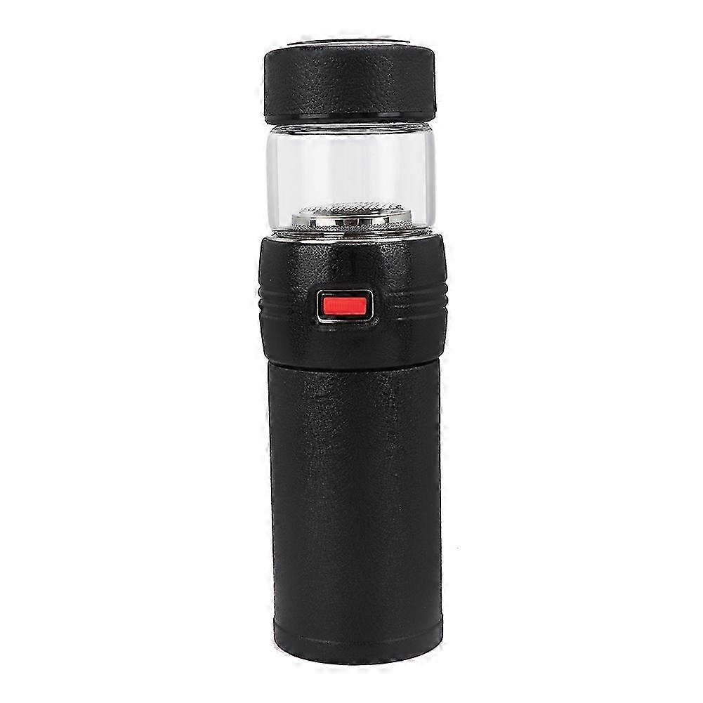 Double Layer Glass Tea Cup with Stainless Steel Thermos and Filter Separation