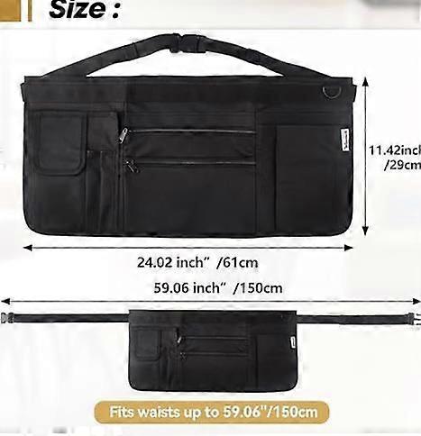 Server Apron: Oxford Fabric Waist Apron With Multiple Pockets For Bartenders Waiters And Restaurant Servers - For Women And Men