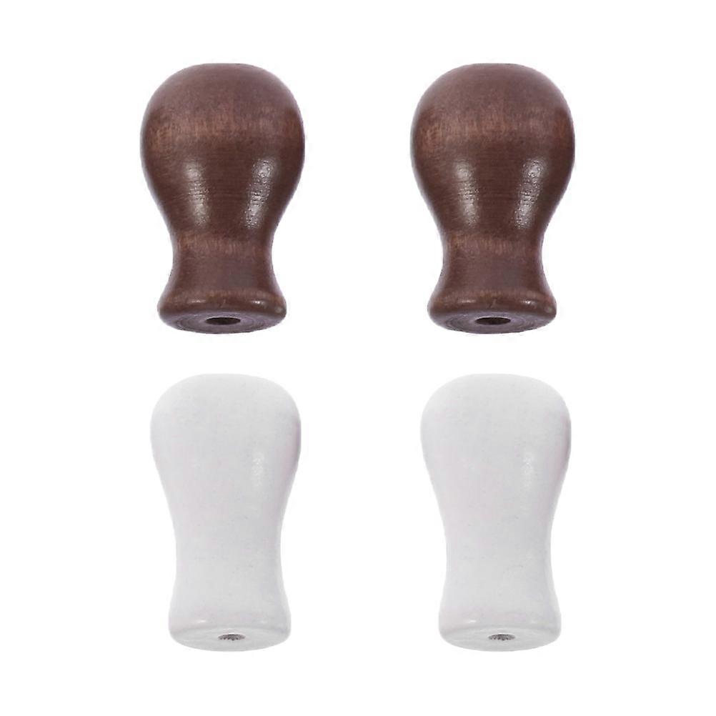 Blind Cord Tassels Knobs 4Pcs White Wood with Unique Design for Home Use