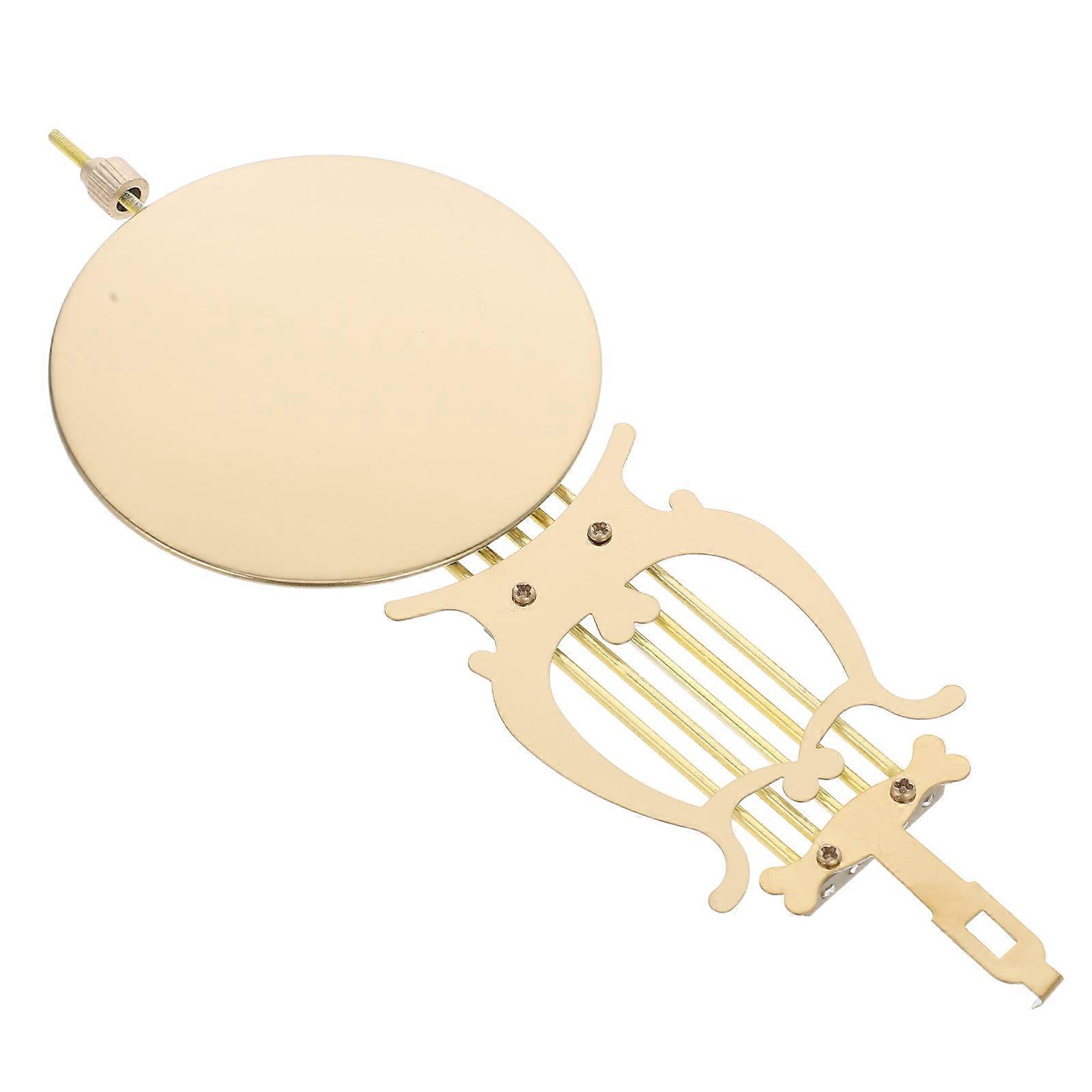 Clock Pendulum Replacement Part For Diy Restoration 20.50X8.00X0.80CM Golden Aluminium 1Set