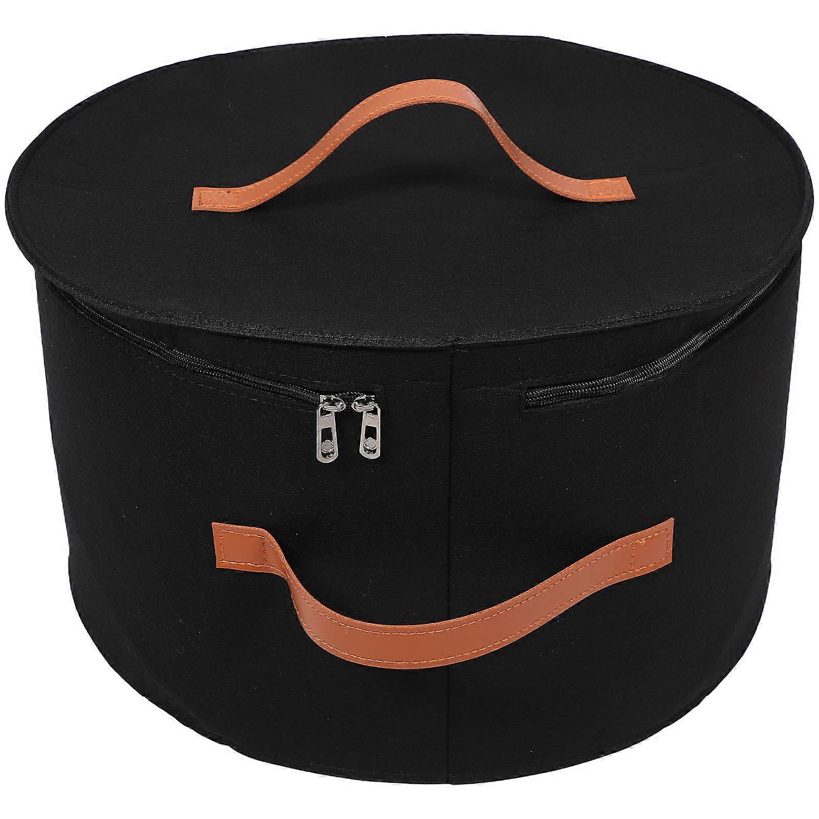 Cowboy Hat Travel Case Hat Box for Women Storage Round Organizer with Lid Foldable Portable 1Pcs