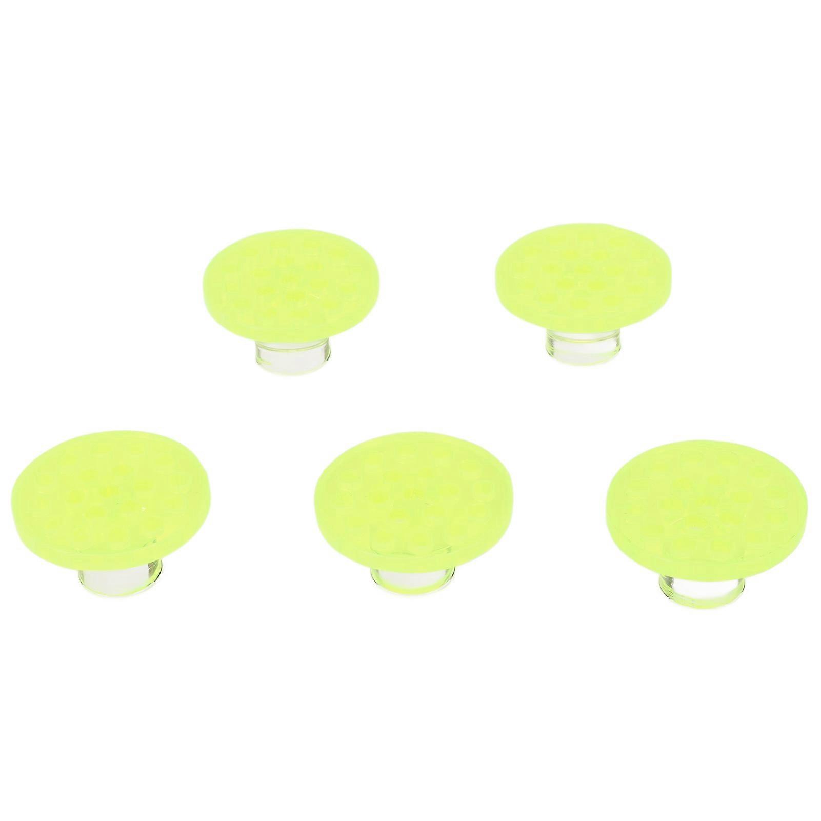 5pcs Corail Frag Bouchons Fluorescent Vert Rond Forme Acrylique Corail Frag Titulaire Base pour Aquarium Fish Tank