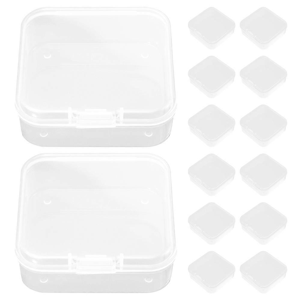 50pcs Transparent Box Organizer with Lid – Compact Storage for Beads, Crafts, Fishing Hooks, and Small Parts – Lightweight & Practical Design