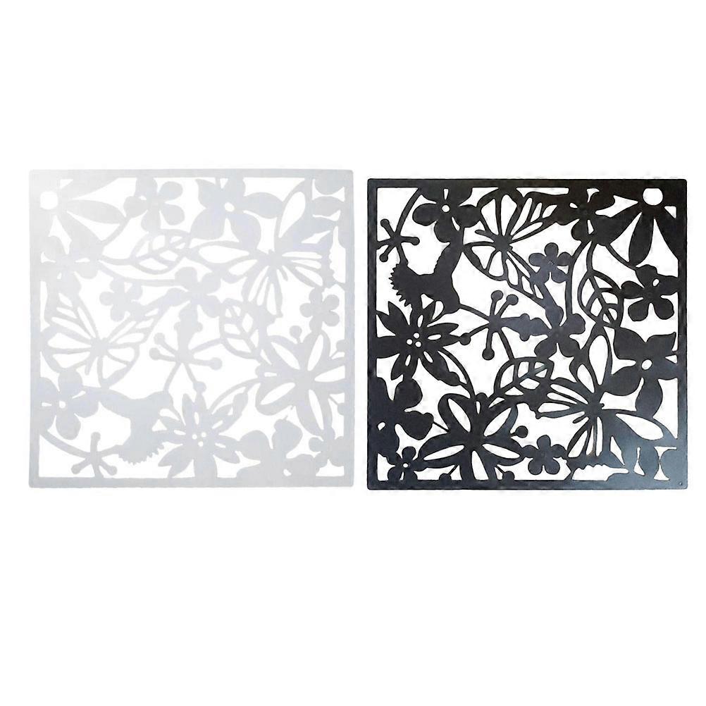 شاشات التقسيم لوحة زخرفية أنيقة وأنيقة لفصل الغرف أسلوب بسيط أبيض وأسود 40X40 سم 12 قطعة