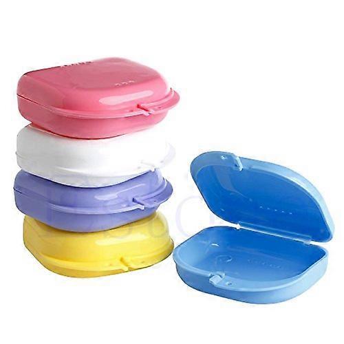 Retainer Box Mouth Protection Container for Case Orthodontic Denture Storage Boxes with Lid Vent Holes Teeth