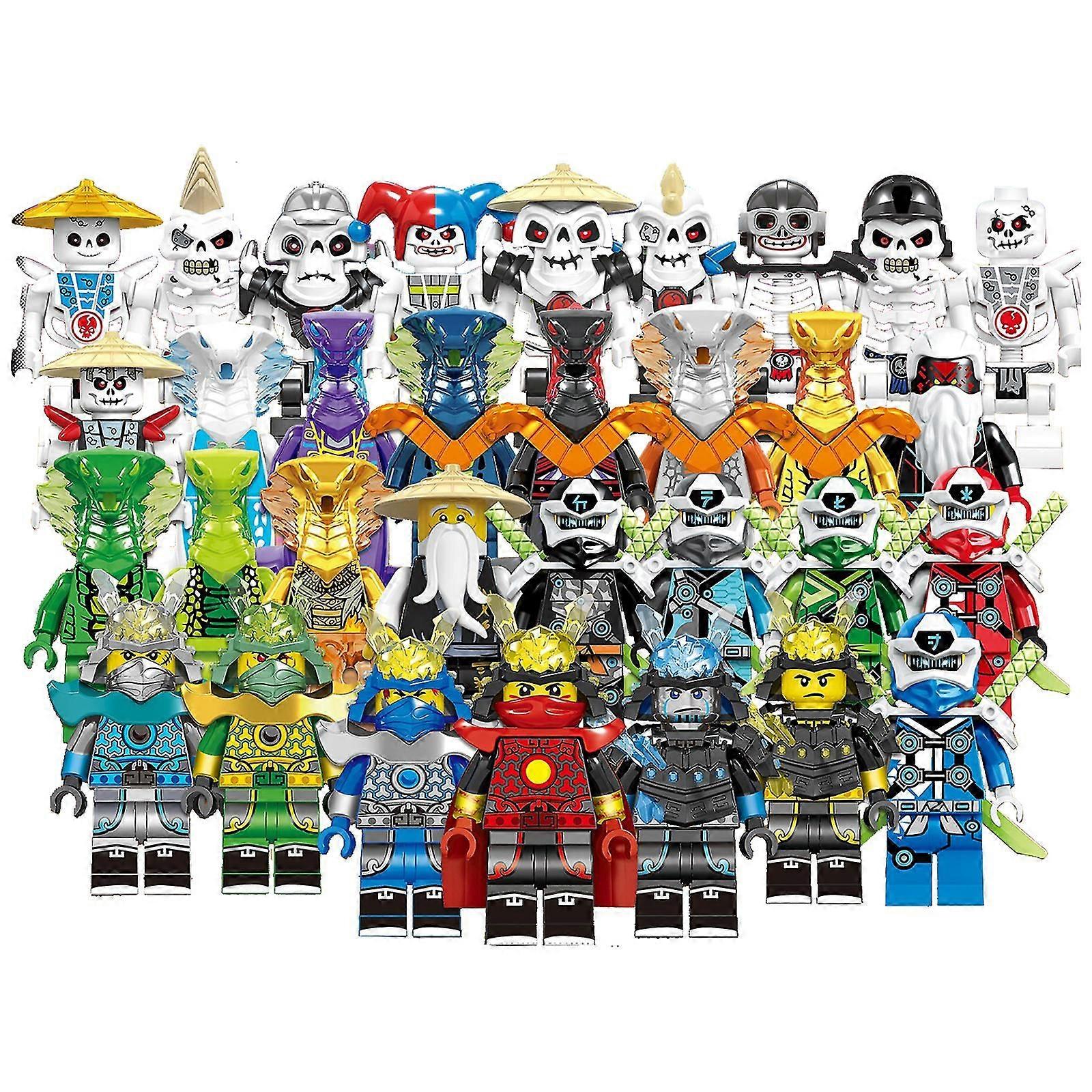 Set Of 16 Pcs Ninjago Mini Figures Kai Jay Sensei Wu Master Building Blocks Toys