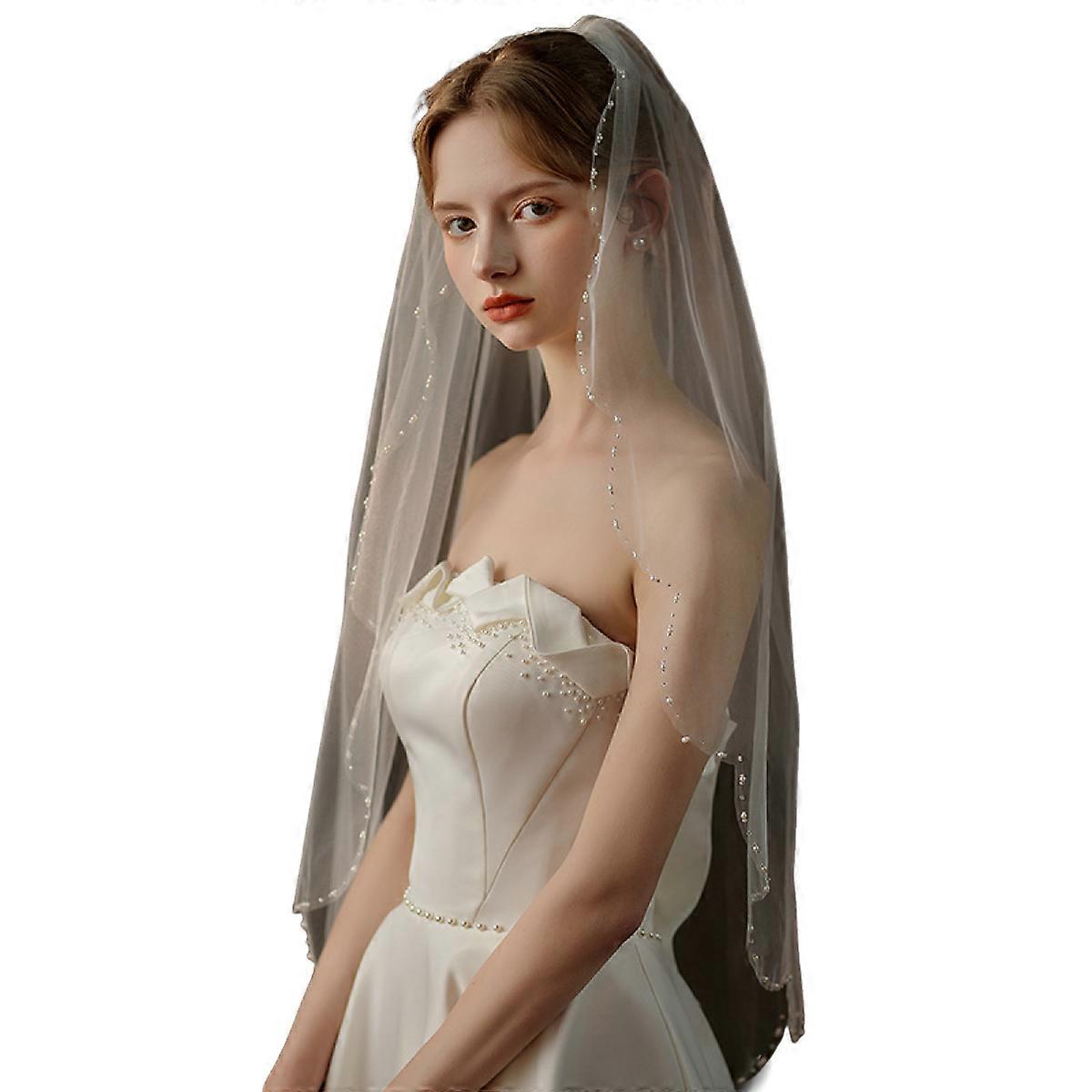 Wavy veil, white, 1 pc.
