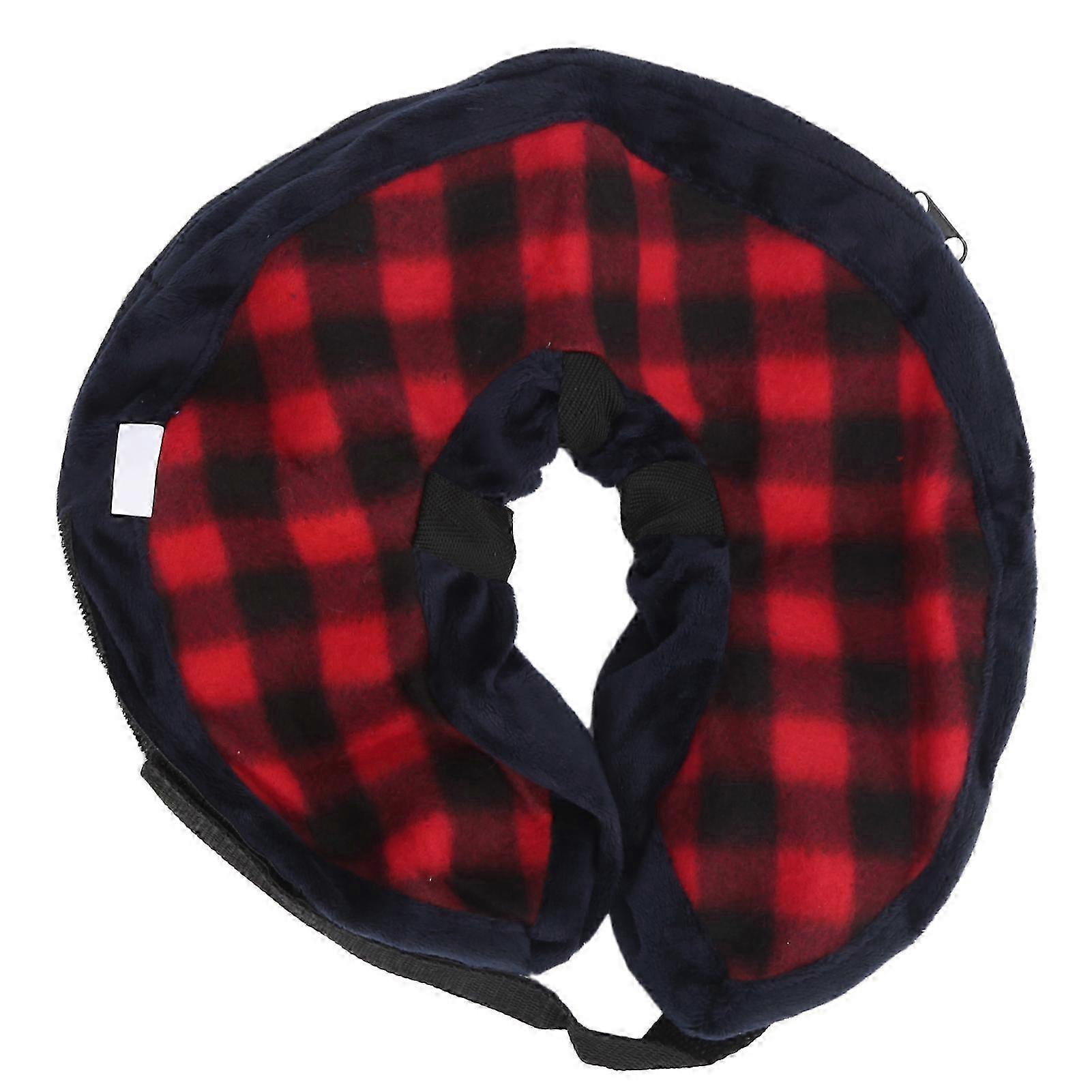 Adjustable Inflatable Protective Collar for Pets, Recovery Neck Support After Surgery with Hook and Loop Fastener