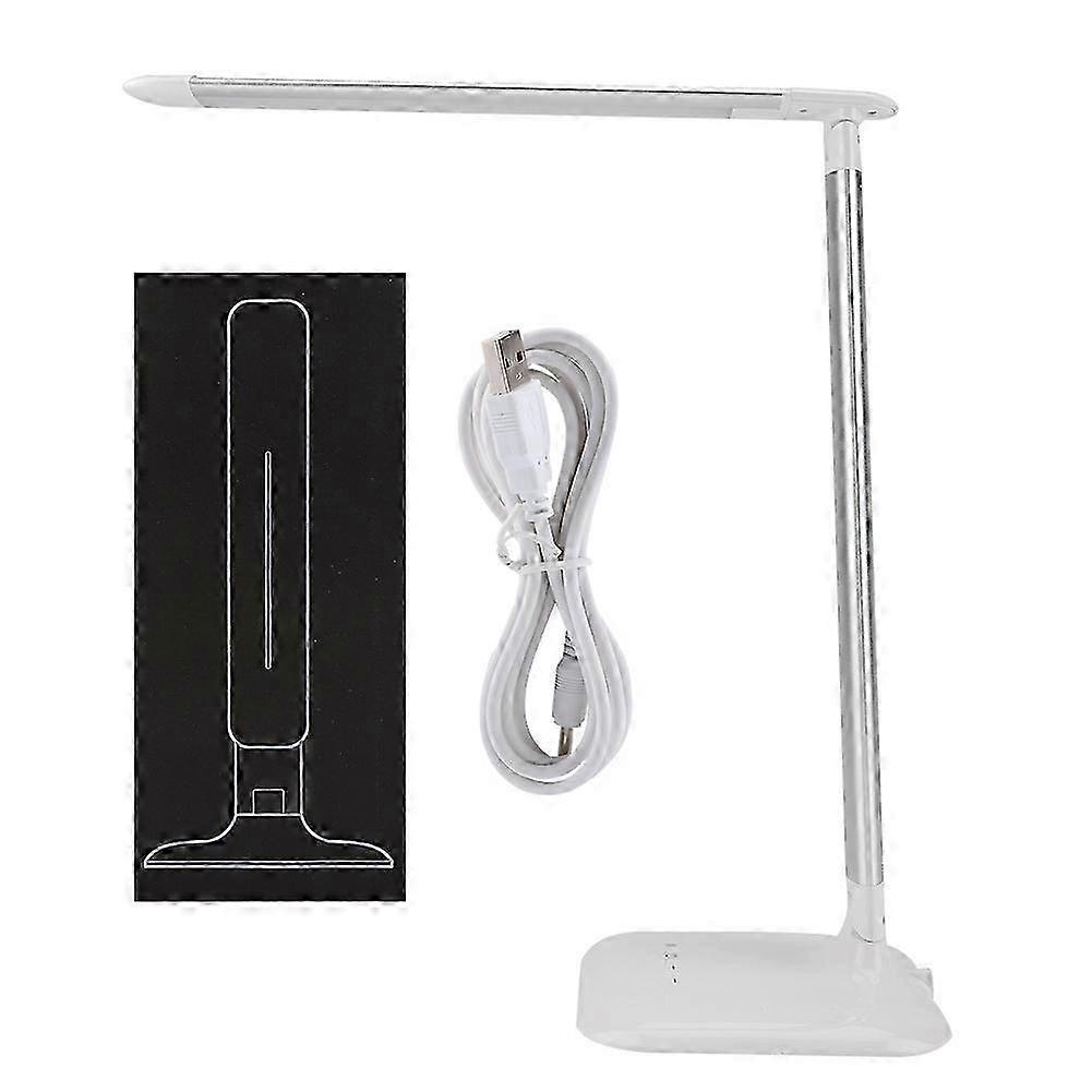 Dimmable Touch LED Desk Lamp, Brightness Adjustable, Foldable (Silver) SZRH A-S