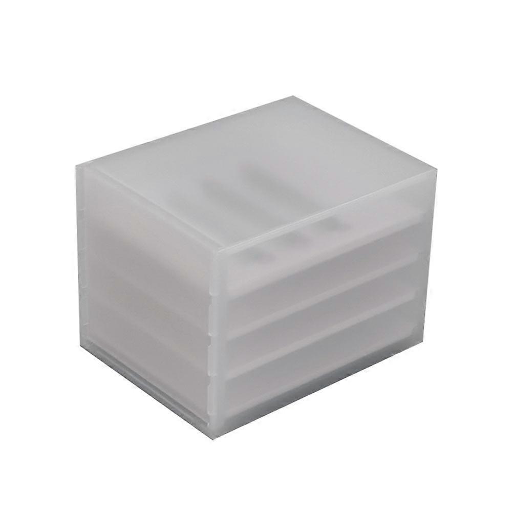 White Eyelash Storage Box with Multi-layer Design for Easy Organization and Acrylic
