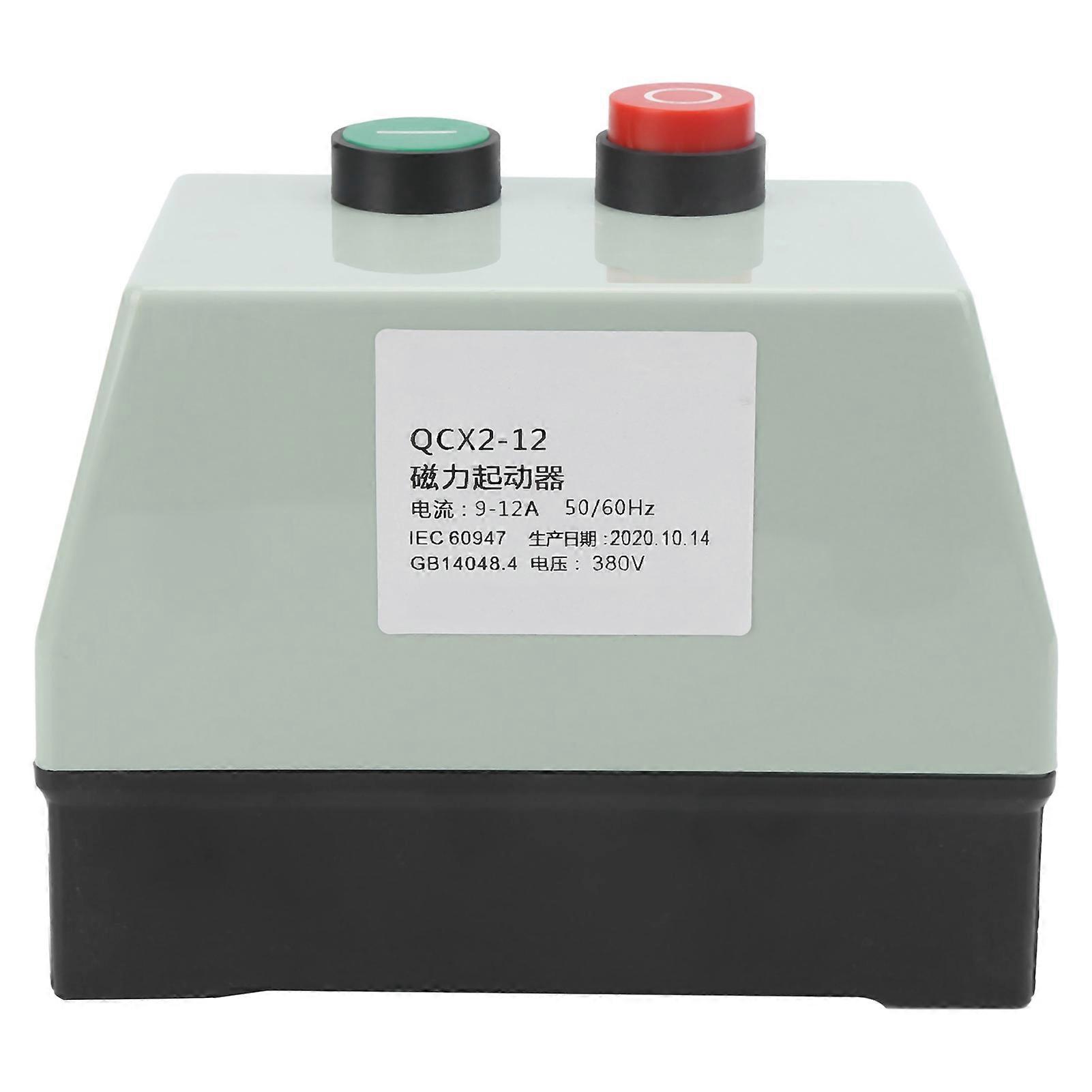 Magnetic Electric Starter Control Overload Protecting with Buttons AC380V QCX2‑12