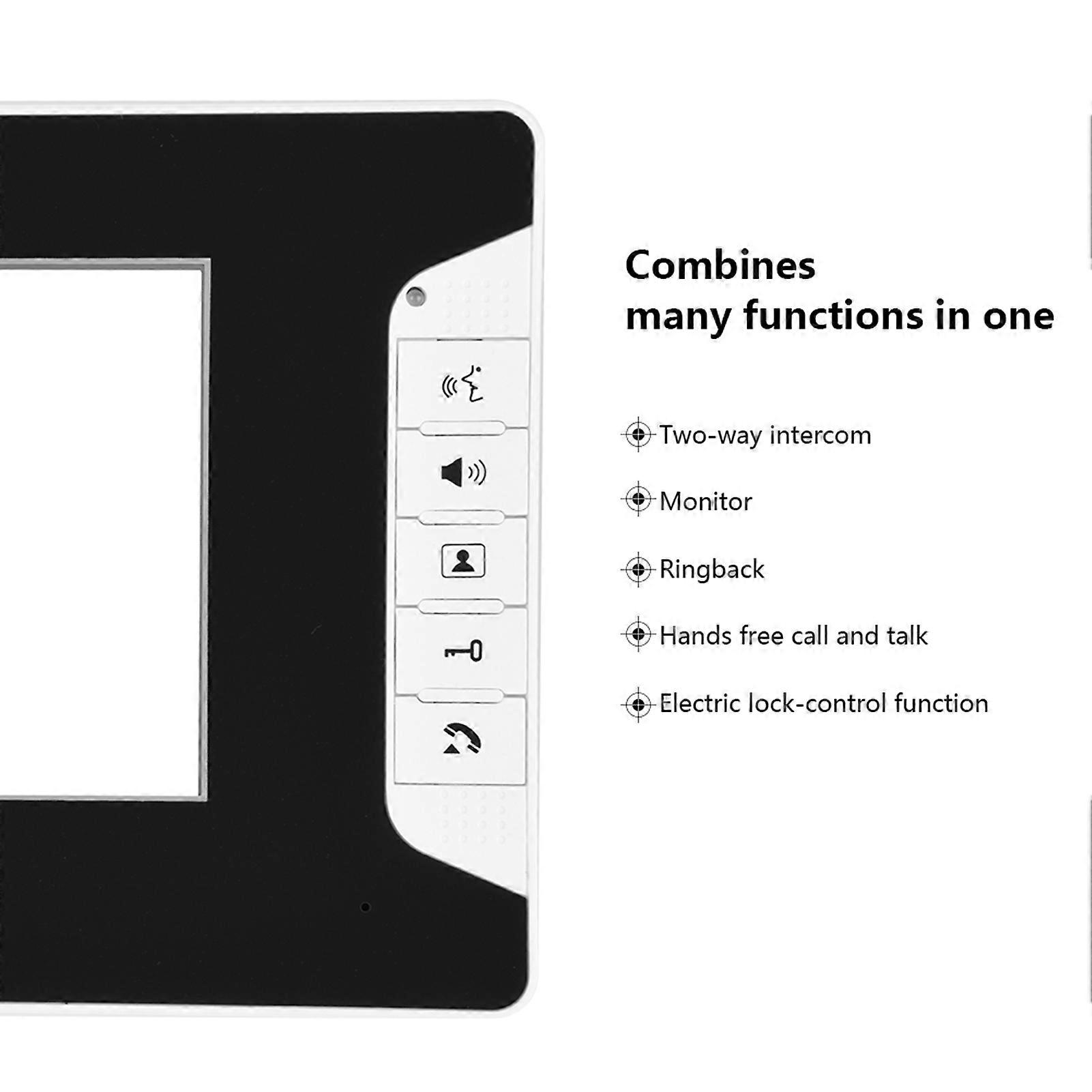 Video Door Doorbell Intercom Kit Night Vision Rainproof Smart Doorbell Kit