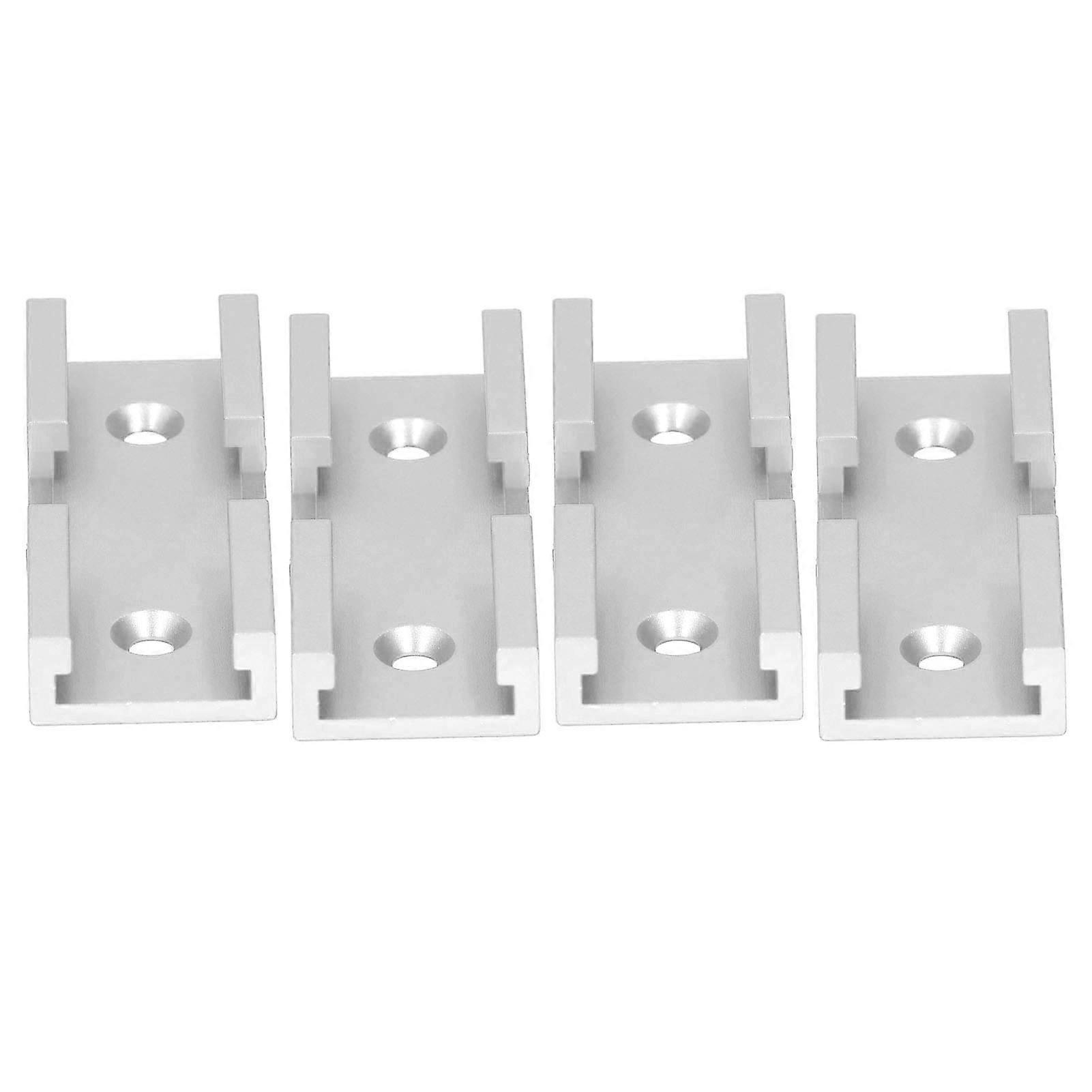 4PCS T Track Intersection Parts Aluminum Alloy Woodworking Cross Track Connector for Carpenter Silver 