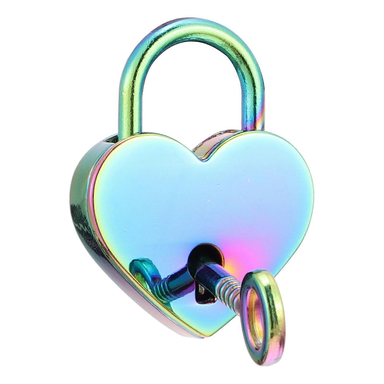 Heart-Shaped Metal Padlock Set For Travel Everyday Use Assorted Color 1Set