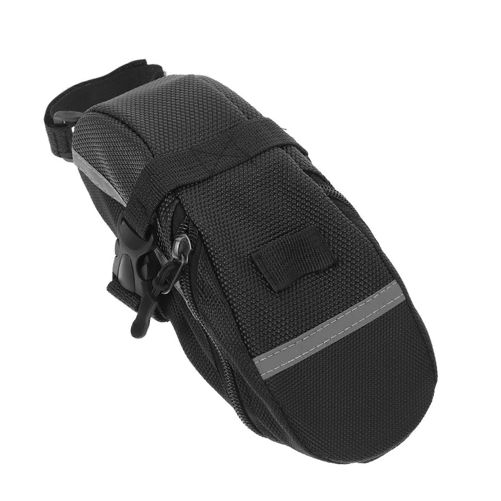 Reflective bicycle saddle bag with quickrelease, multifunctional mountain bike saddle bag with zipper