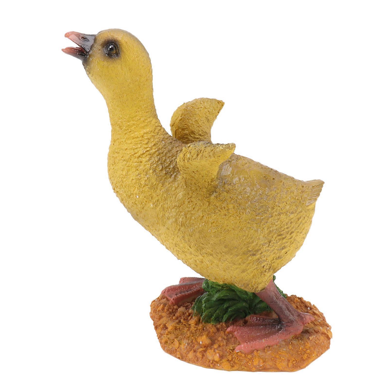 Resin Duckling Statue Ornament Little Duck Figure Craft for Desktop Outdoor Garden Decoration