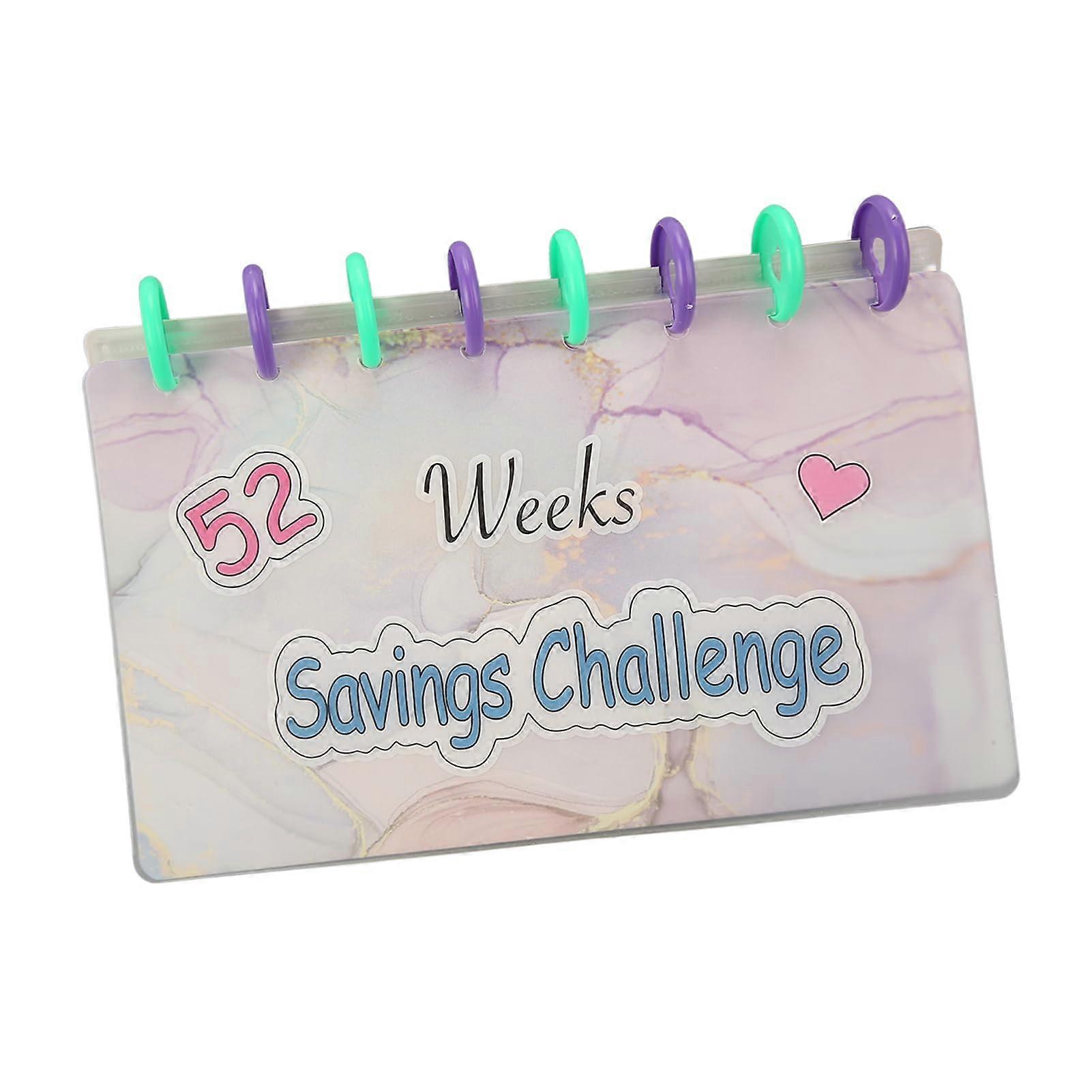 52 Weeks Money Saving Challenge Binder, Reusable Budget Book with Money Envelopes, Money Binder to Save