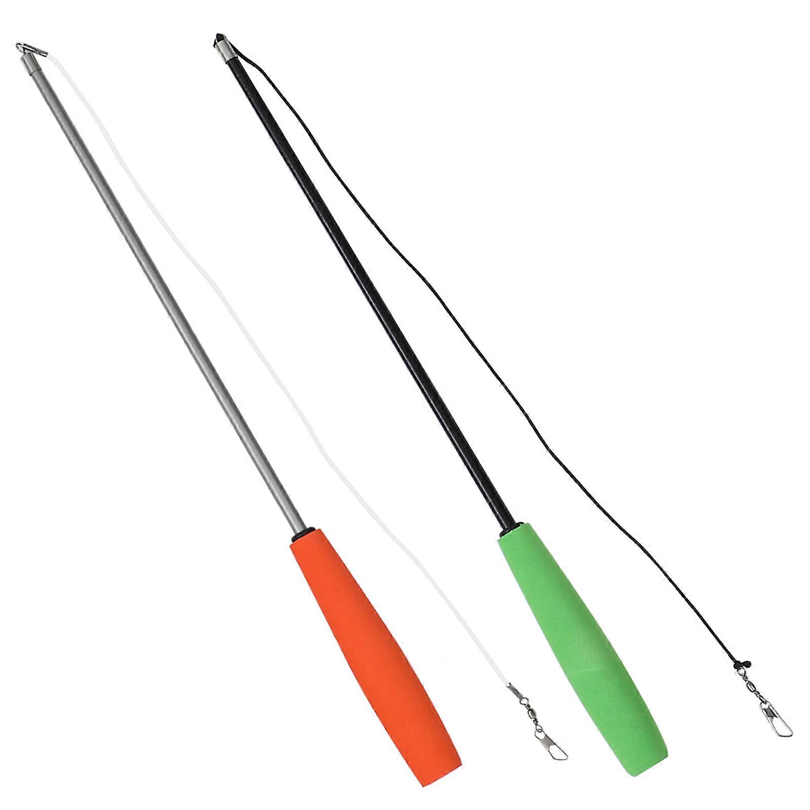 2pcs Interactive Cat Teaser Wand – Telescopic Design for Kitten Exercise and Stress Relief, Handles
