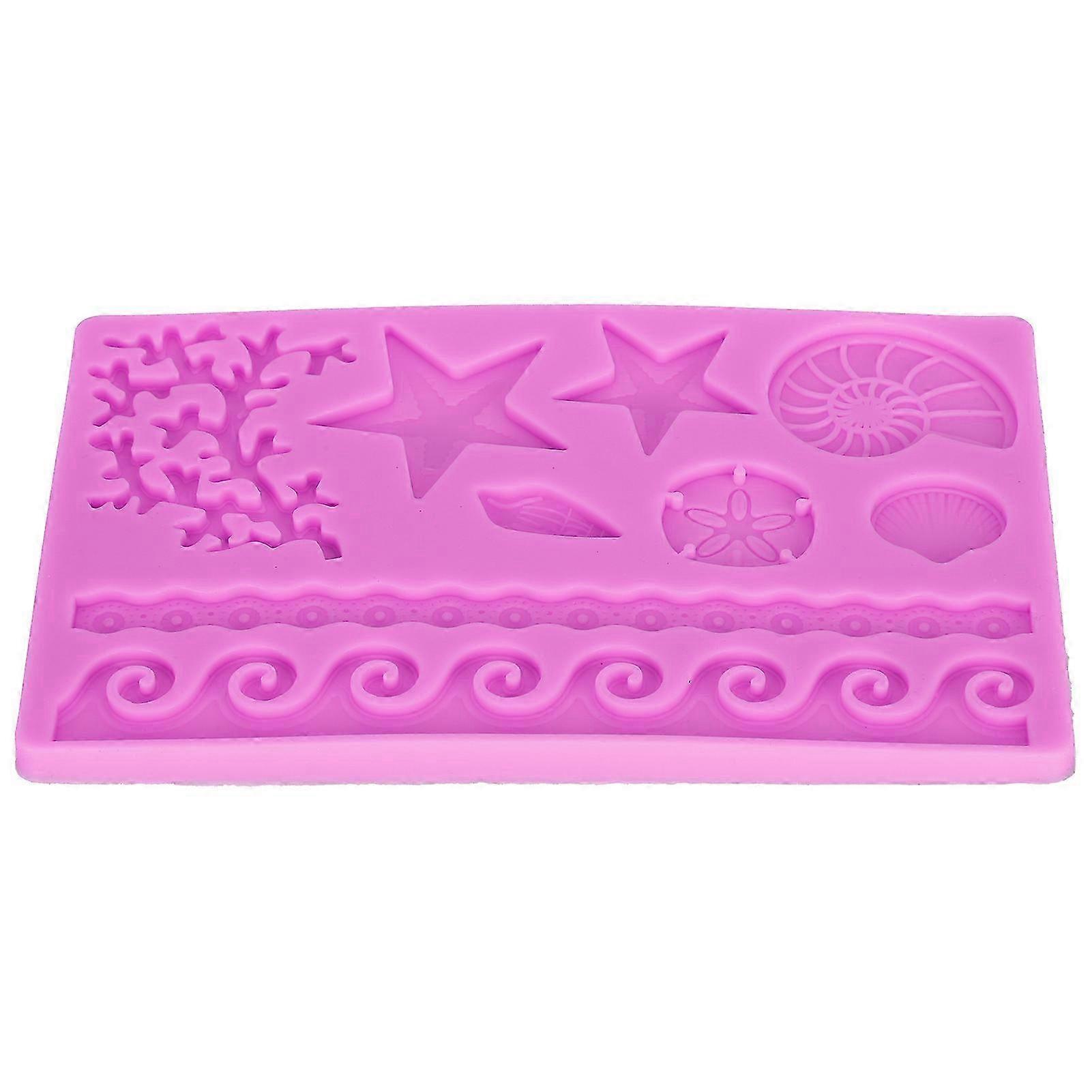 Marine Theme Pattern Silicone Cake Mold for DIY Chocolate and Candy Crafts