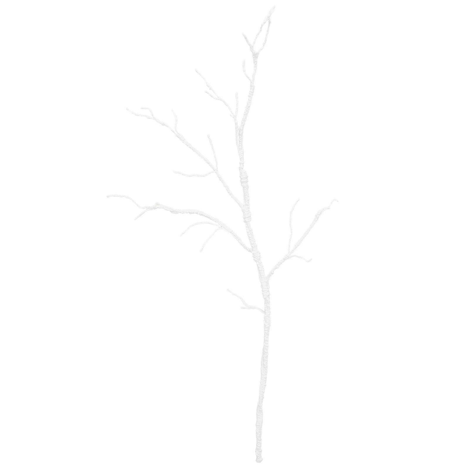 Artificial Faux Branches Realistic Plastic Branch Simulation Tree Branch For Office Table Decoration Material White 1Pack