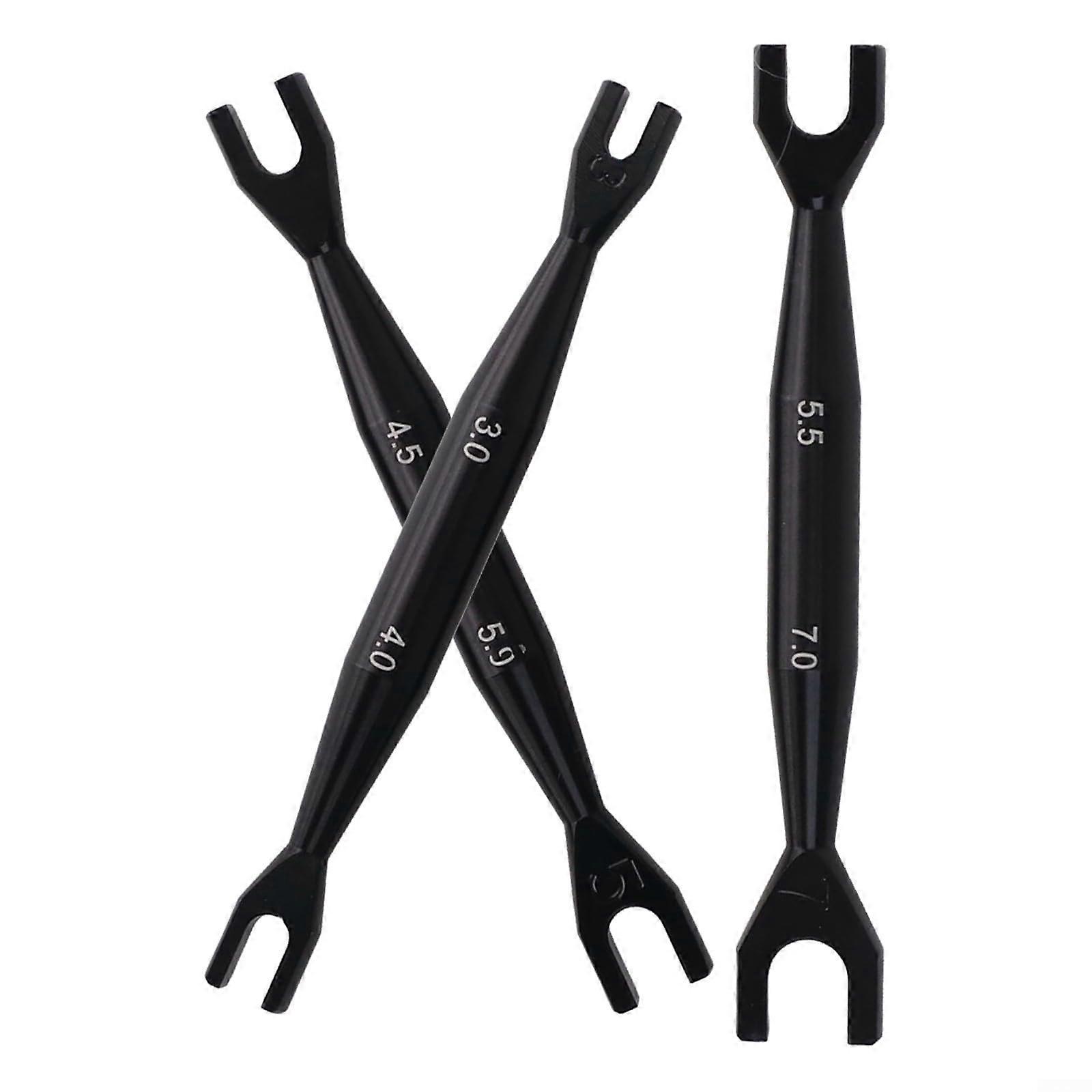 Essential 3 Piece Aluminum Double End Wrench Tool Set for RC Car Enthusiasts and Hobbyists (Blue)