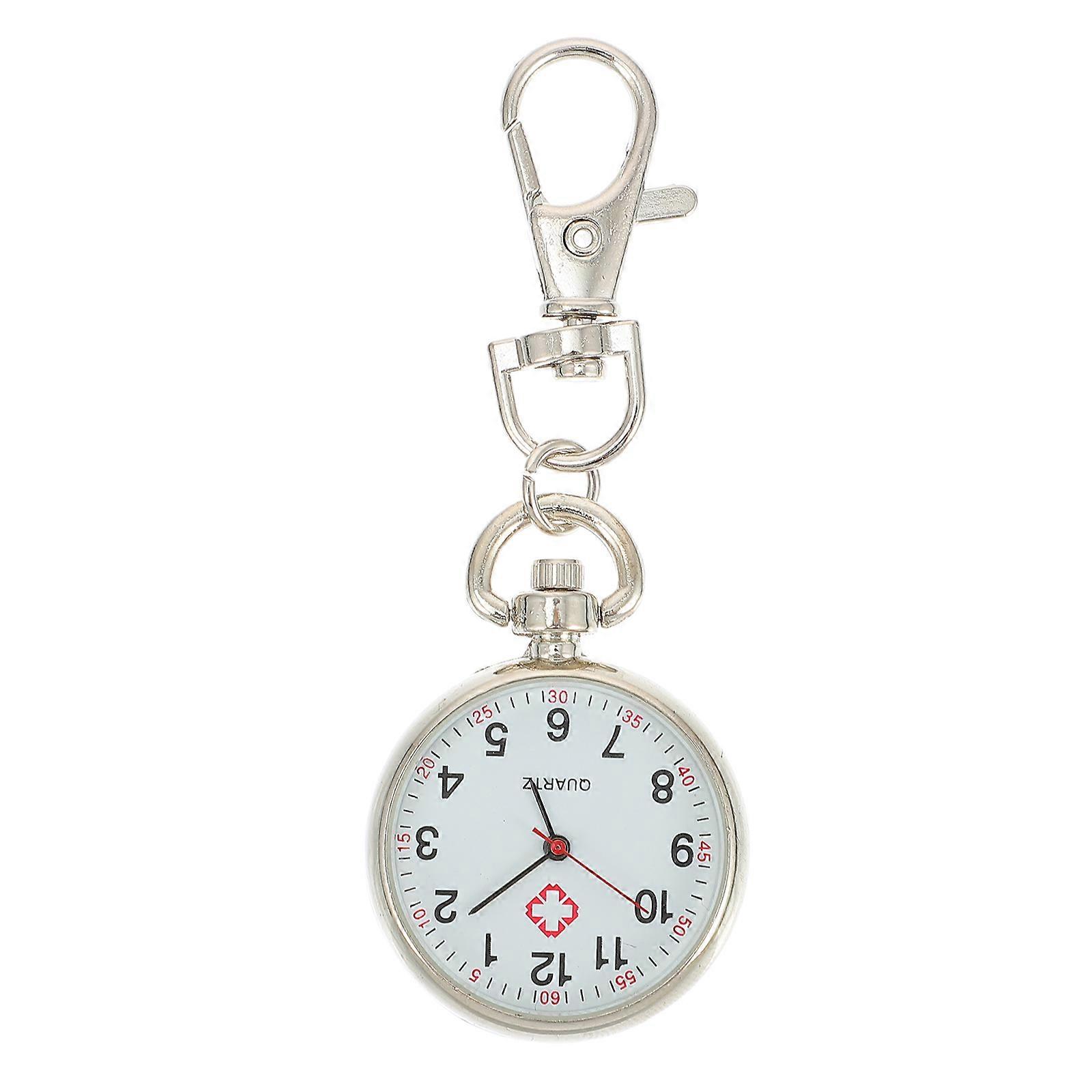 Alloy Watch for Elderly, Portable Nurse Fob Watch with Easy to Read Display, Stylish Chest Clip Design for Medical Staff and Students