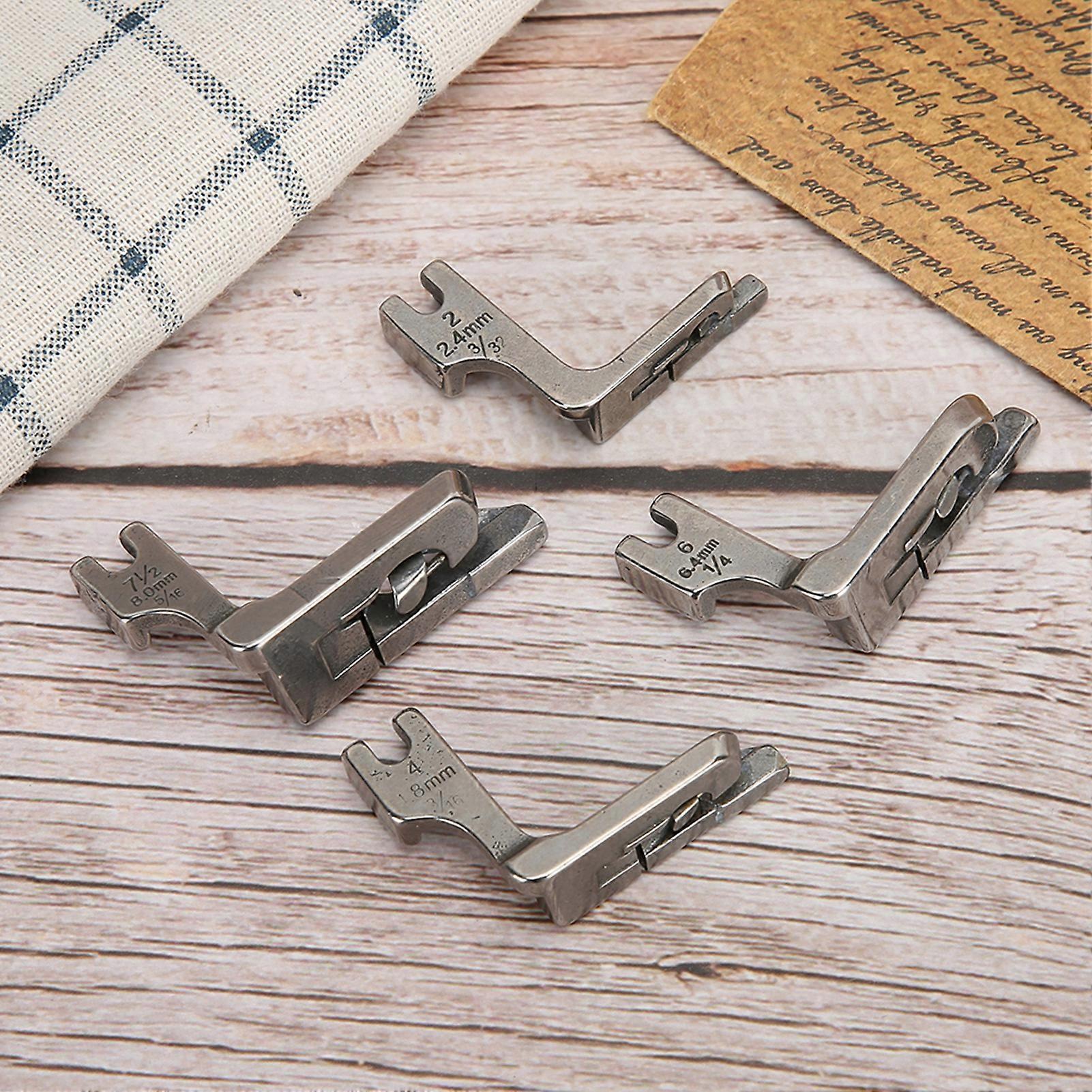 4PCs Presser Foot Sewing Machine Accessories Durable Crafts Stainless Steel Hemming Folding