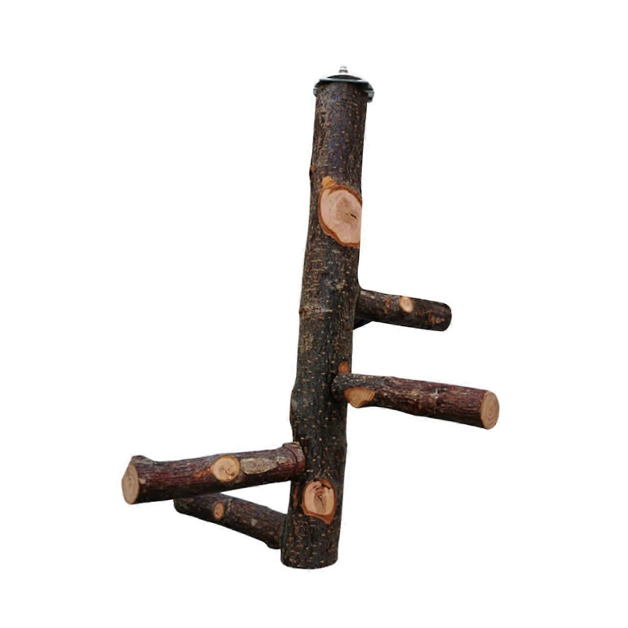 Parrot Chew Toy For Budgies Parakeets Wooden Bird Toy With Training Stand Solid Wood For Small Birds