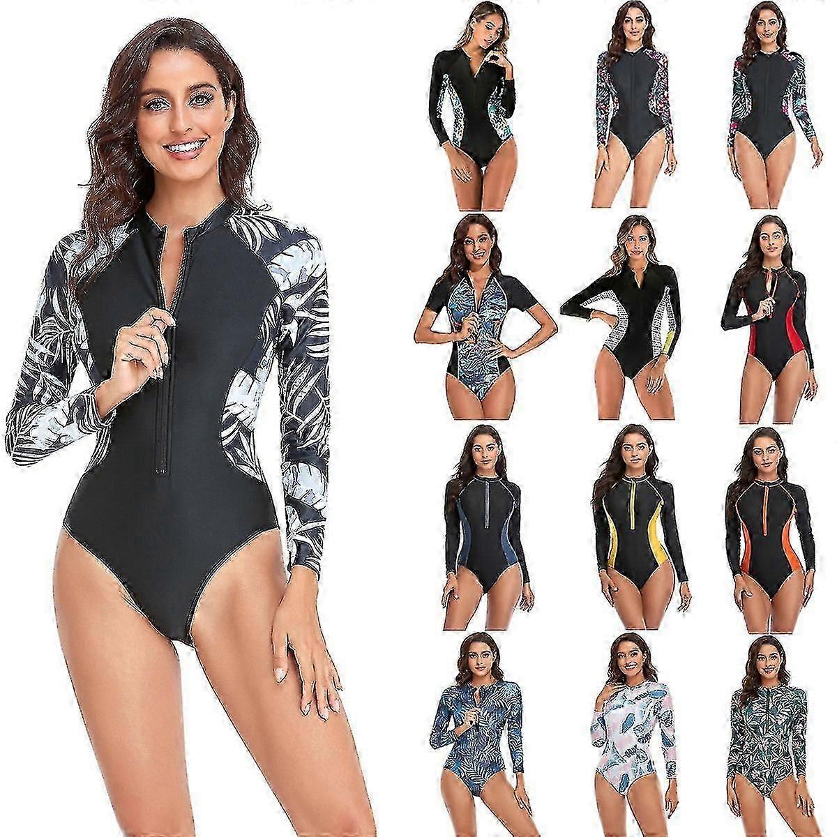 Maillot de bain Surfwear Femme Zipper Maillot de bain une pièce Wetsuitt