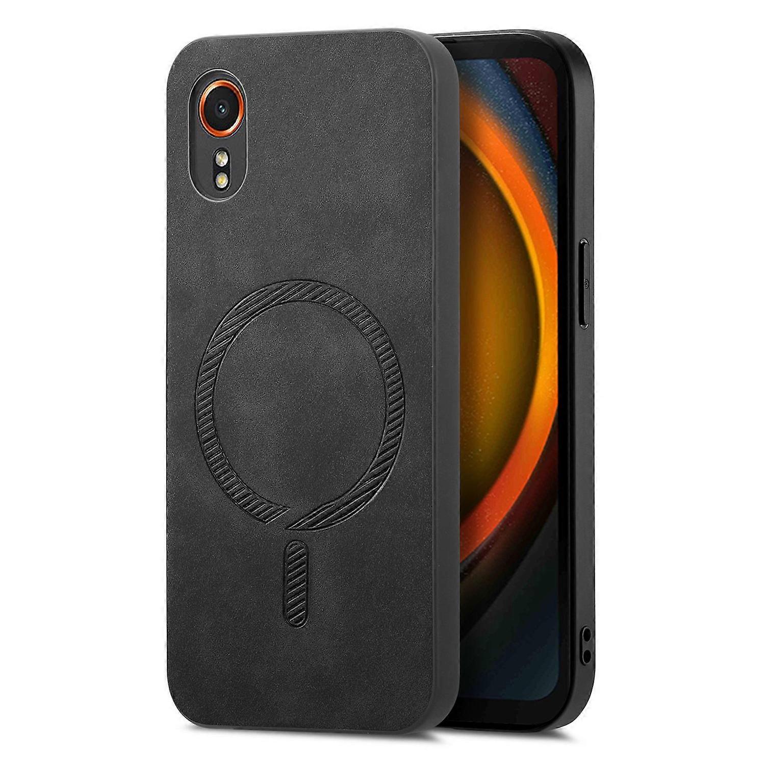 Samsung Galaxy Xcover7用レザーバックケース、MagSafeスキンタッチフォンカバー対応