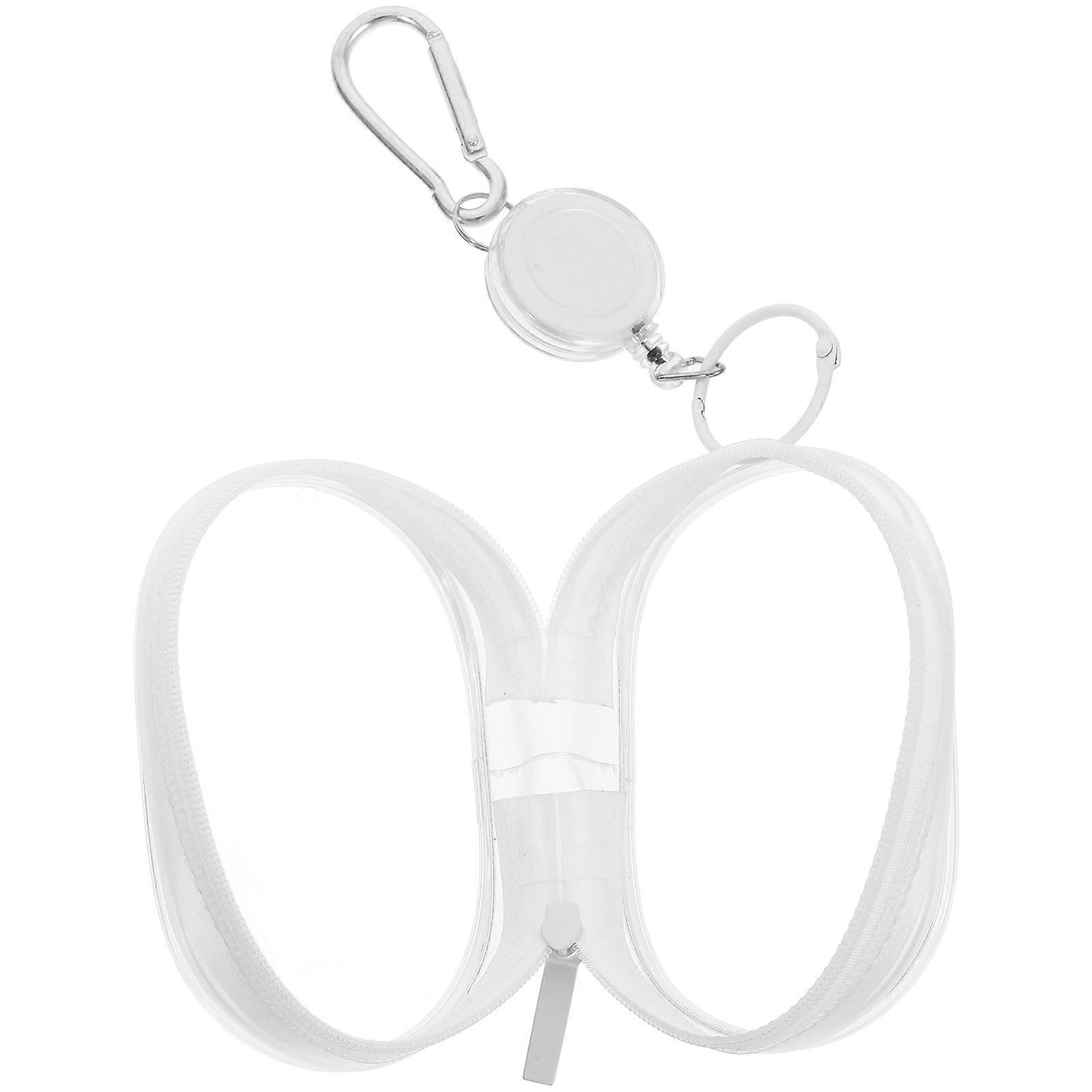 USB Flash Disk Bag Keychain Clear Display Bag for Small Items Holder 1 Set Hanging Bag